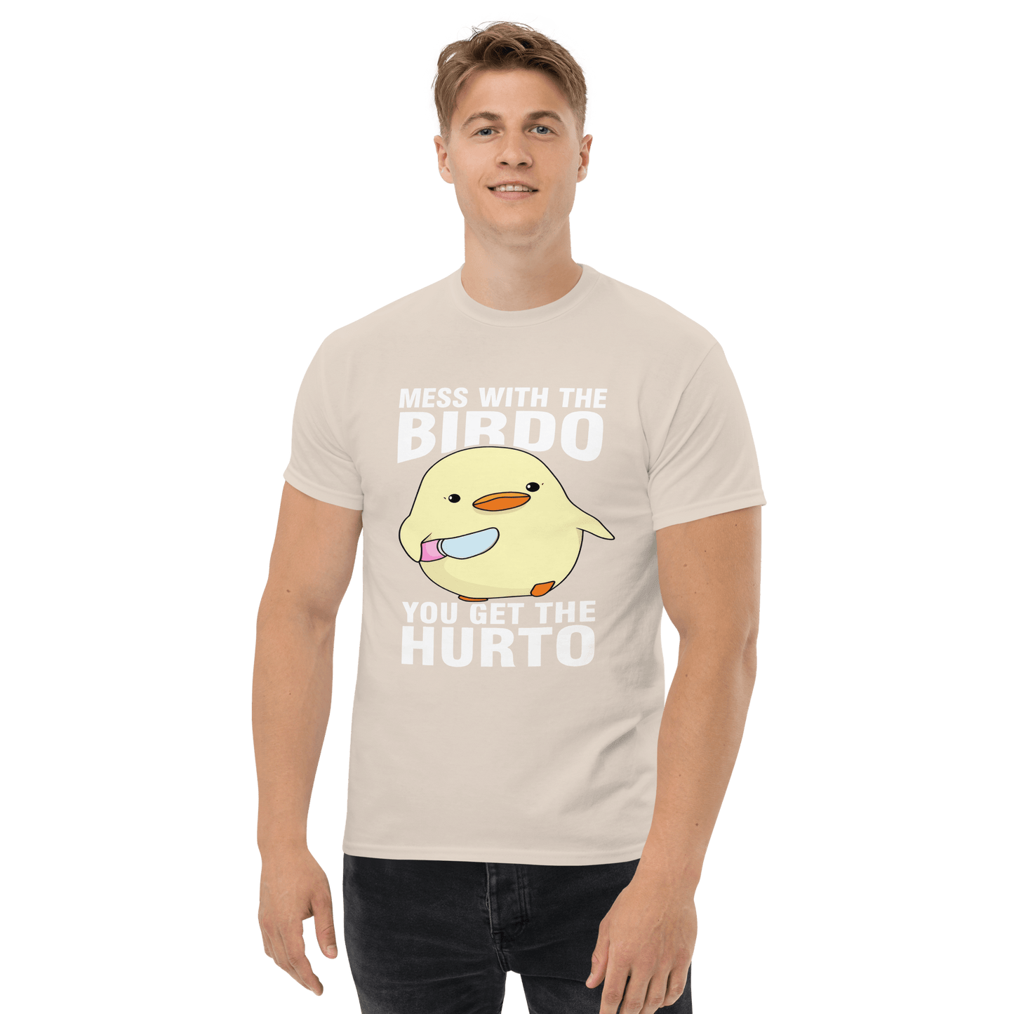 Mess With The Birdo Classic T-Shirt Meme - Sand | Shirtposting