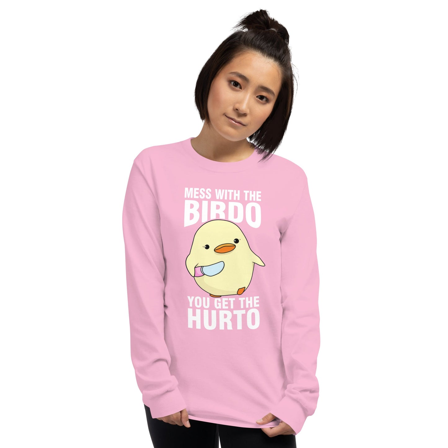 Mess With The Birdo Long Sleeve T-Shirt Meme - Sand | Shirtposting