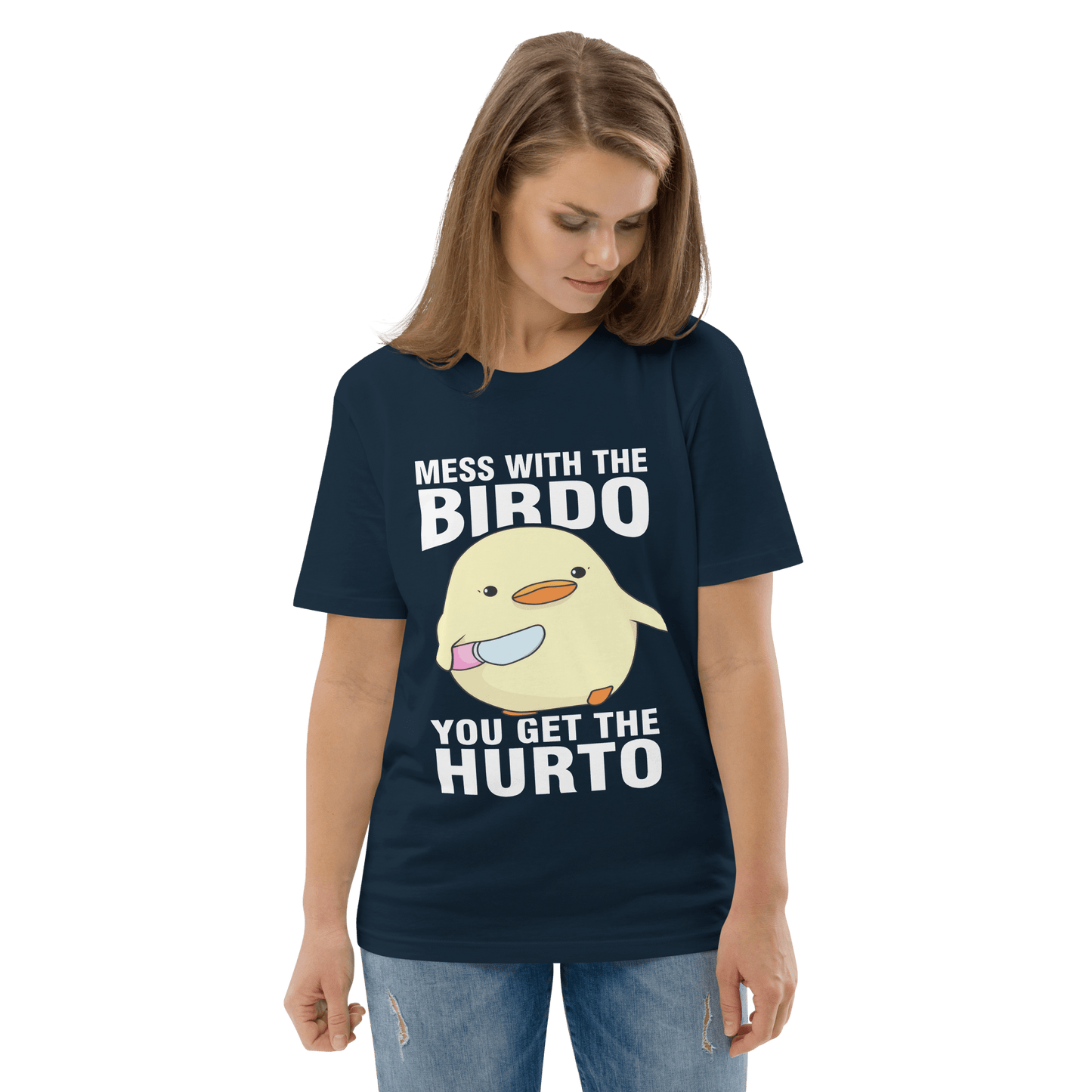 Mess With The Birdo Premium Organic T-Shirt Meme - Dark Heather Grey | Shirtposting