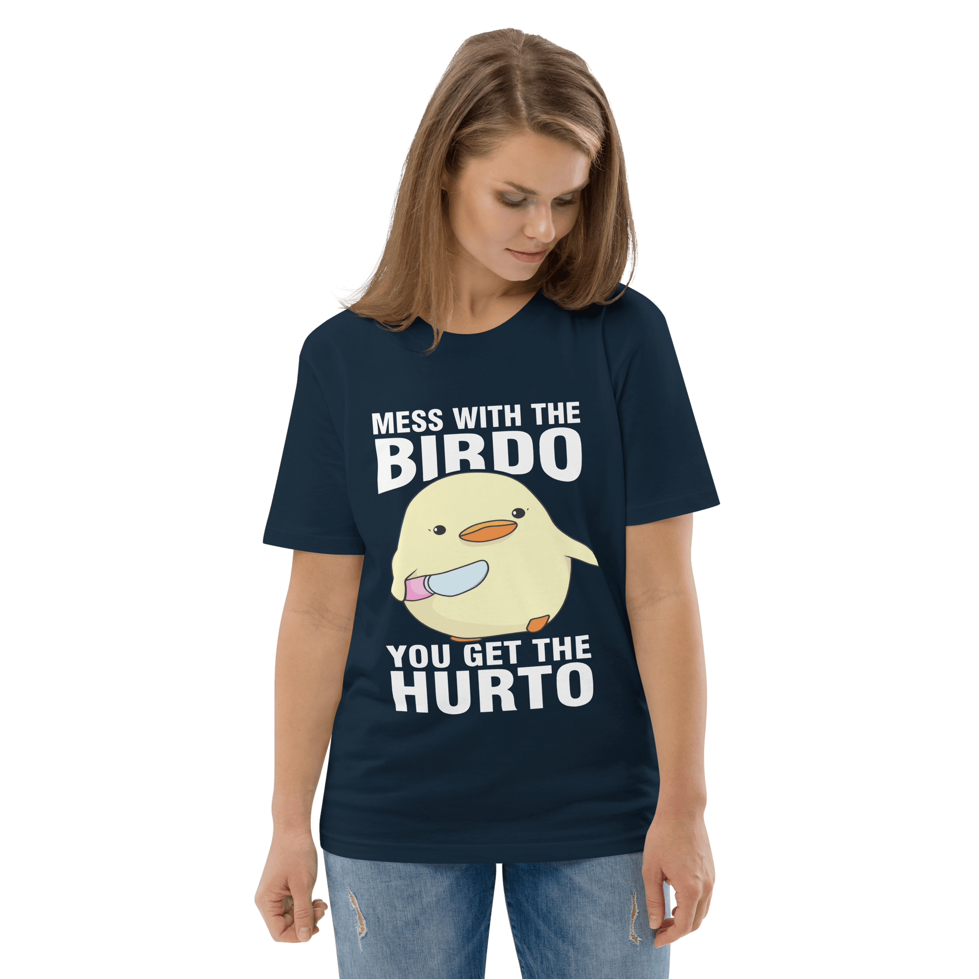Mess With The Birdo Premium Organic T-Shirt Meme - Dark Heather Grey | Shirtposting