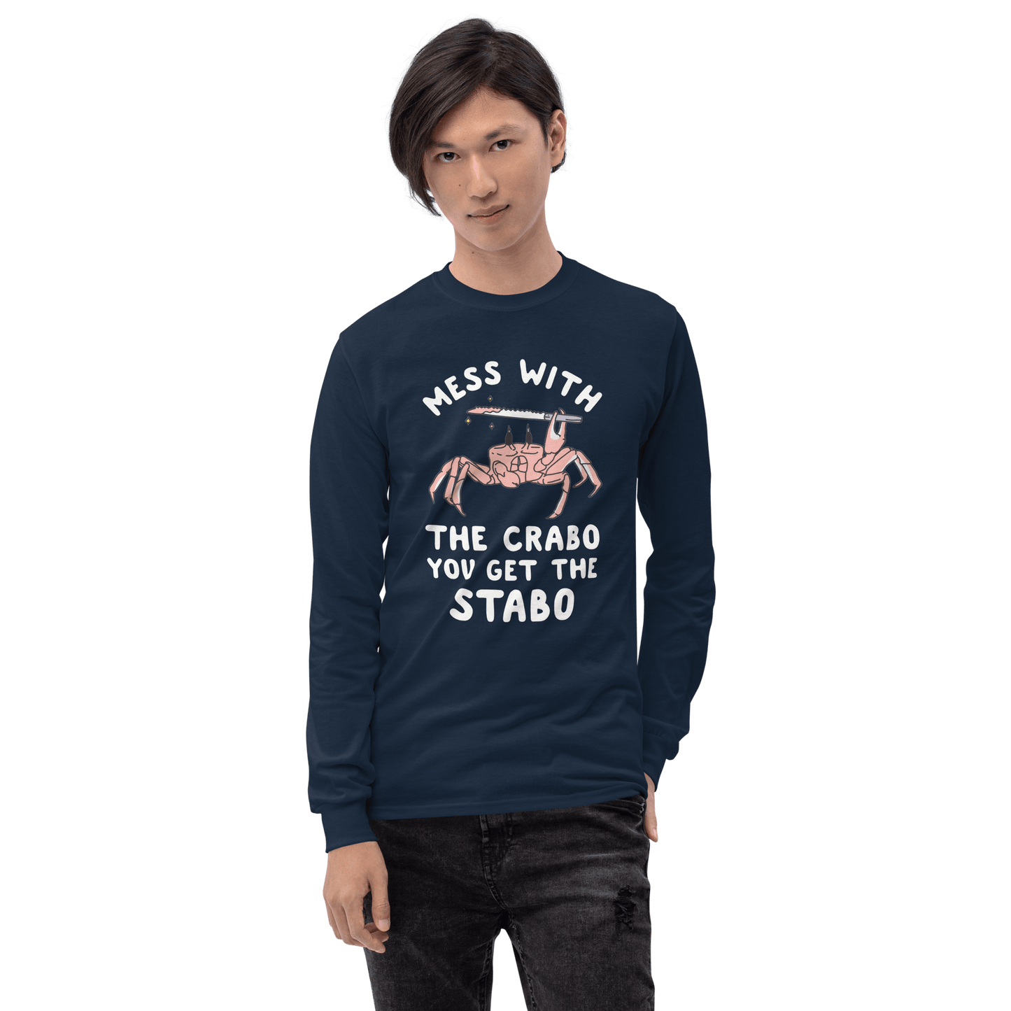 Mess With The Crabo Long Sleeve T-Shirt Meme - Royal | Shirtposting