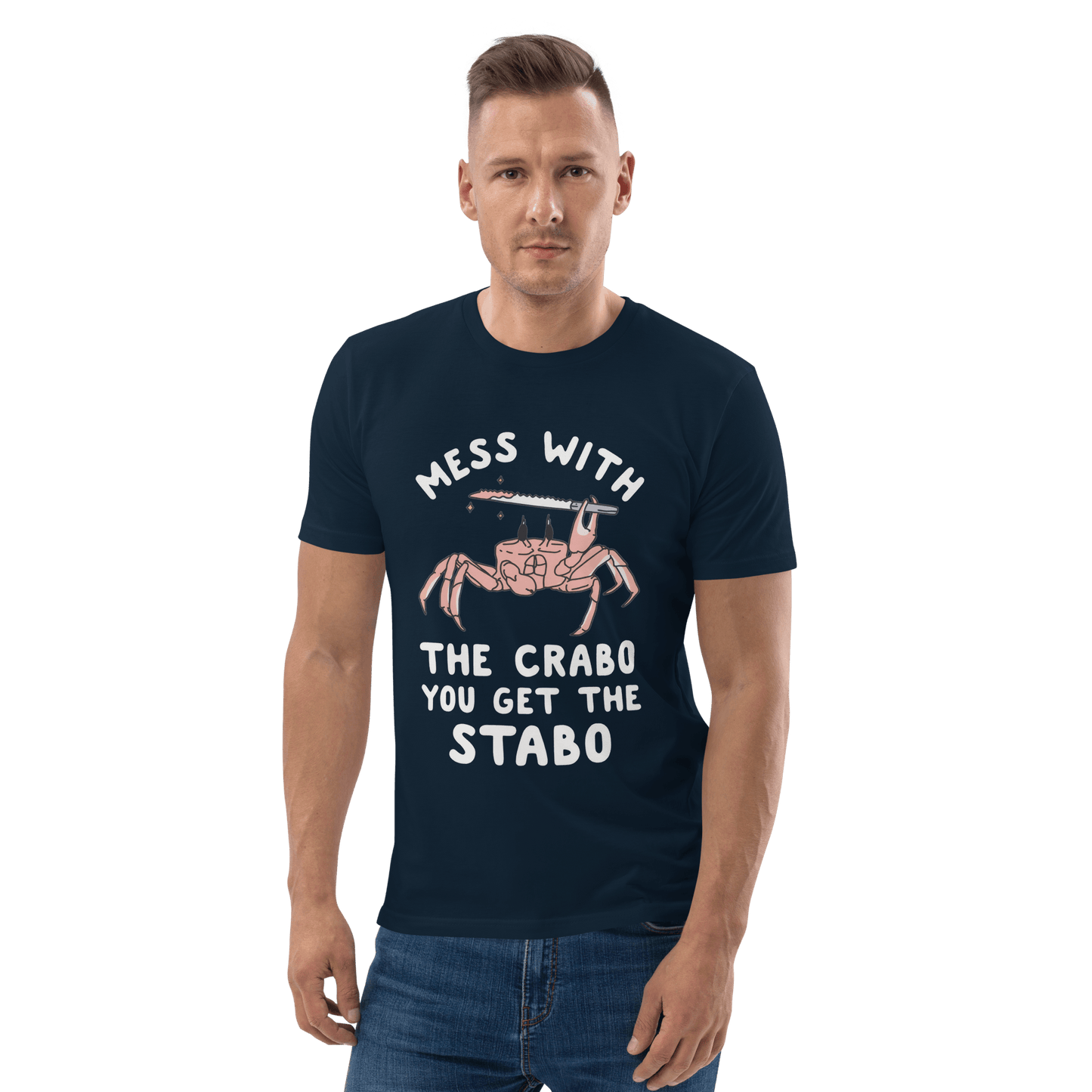 Mess With The Crabo Premium Organic T-Shirt Meme - Dark Heather Grey | Shirtposting