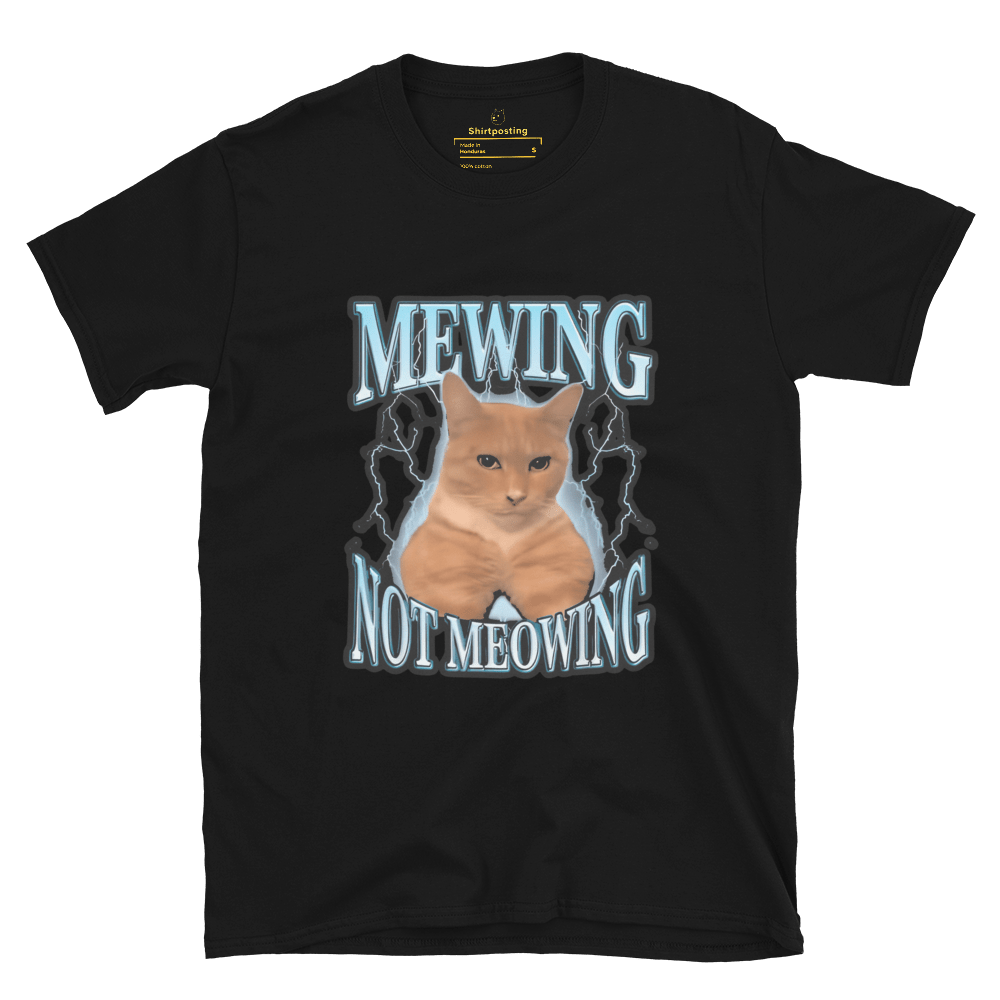 Mewing Classic T-Shirt Meme - Black | Shirtposting