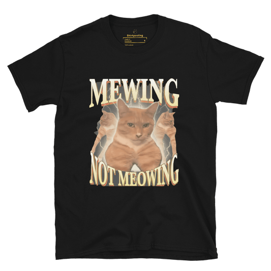 Mewing Classic T-Shirt Meme - Black | Shirtposting