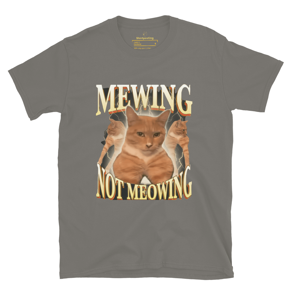 Mewing Classic T-Shirt Meme - Charcoal | Shirtposting