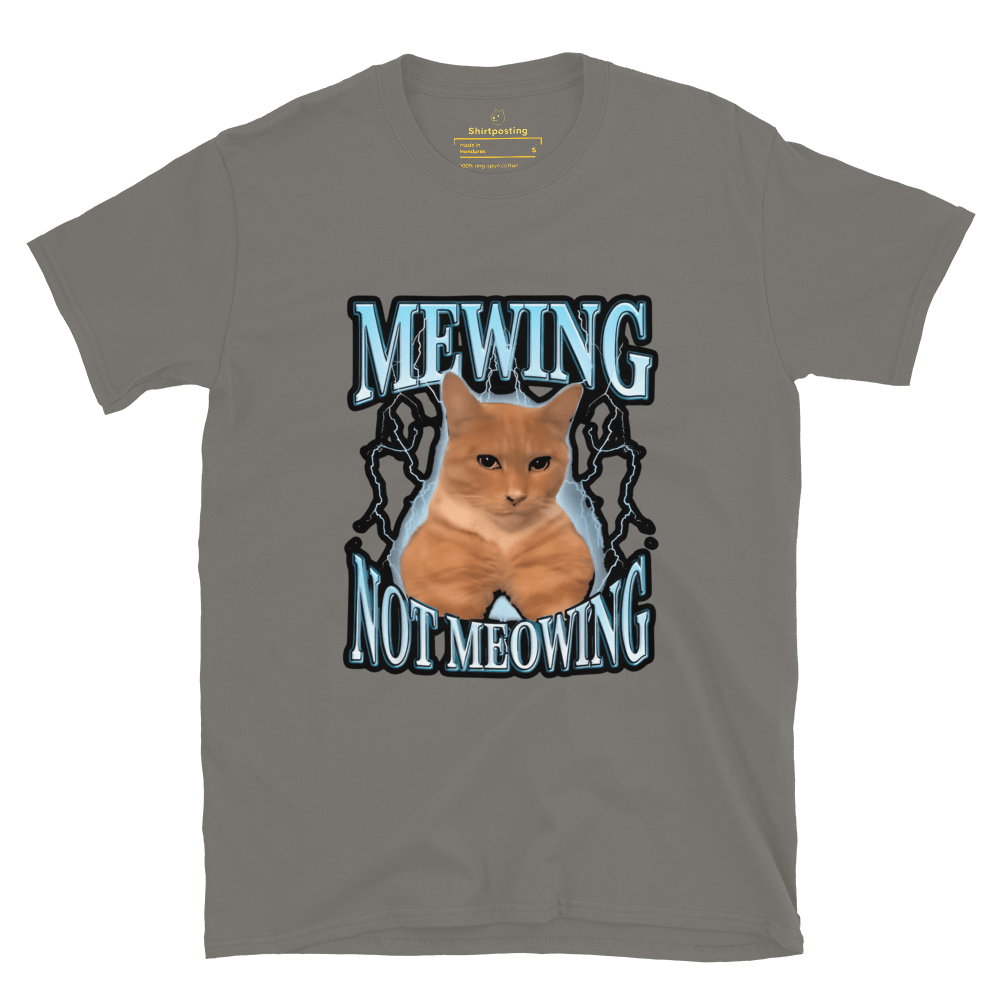 Mewing Classic T-Shirt Meme - Charcoal | Shirtposting