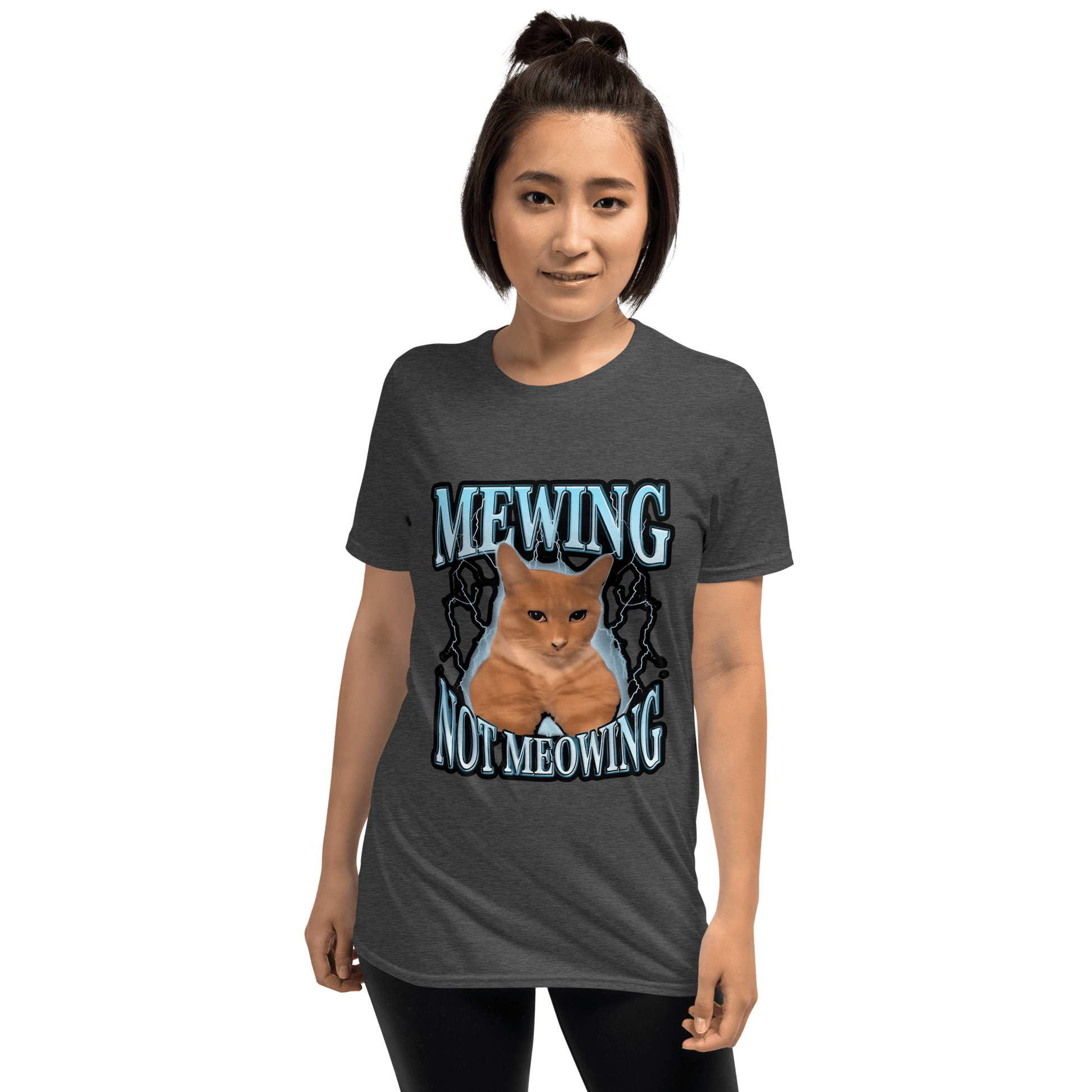 Mewing Classic T-Shirt Meme - Dark Heather Grey | Shirtposting
