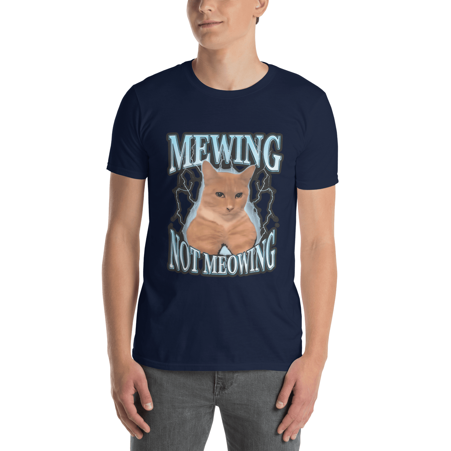 Mewing Classic T-Shirt Meme - Dark Heather Grey | Shirtposting