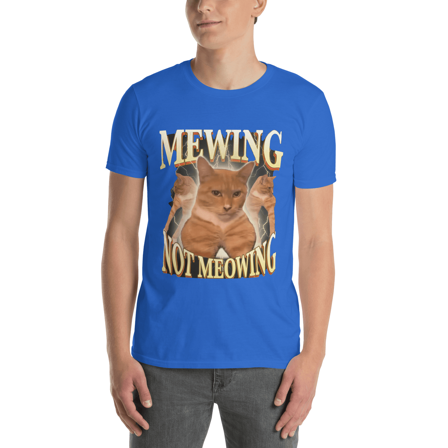 Mewing Classic T-Shirt Meme - Dark Heather Grey | Shirtposting