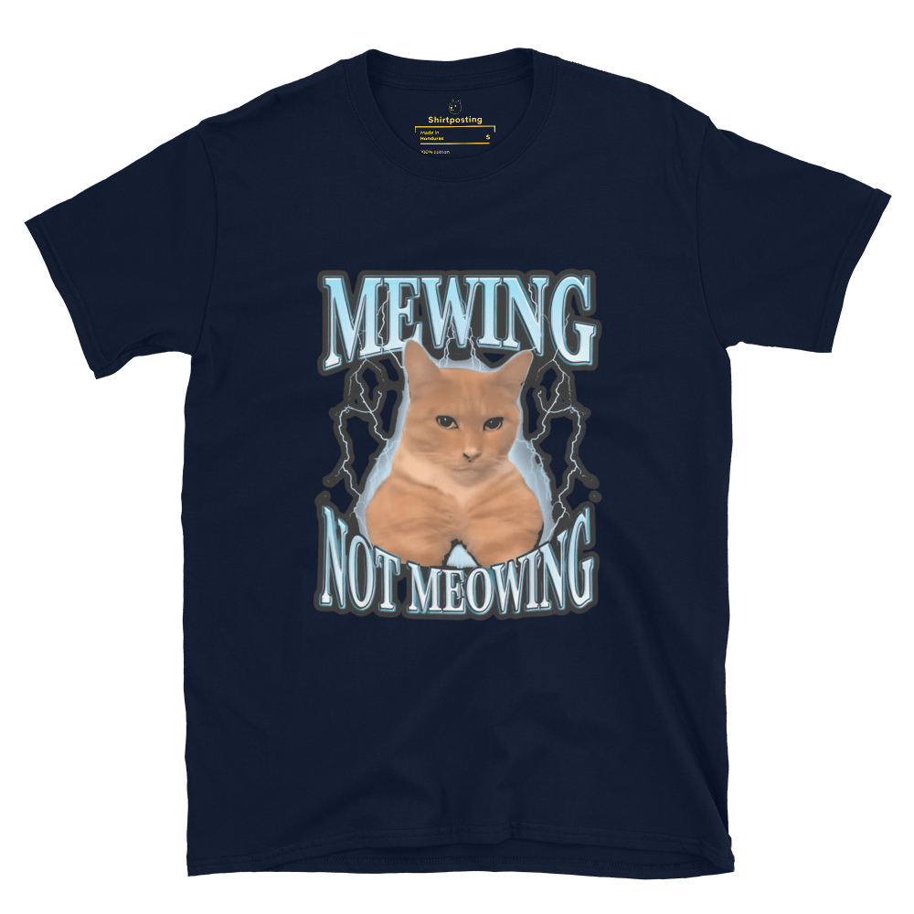 Mewing Classic T-Shirt Meme - Navy | Shirtposting