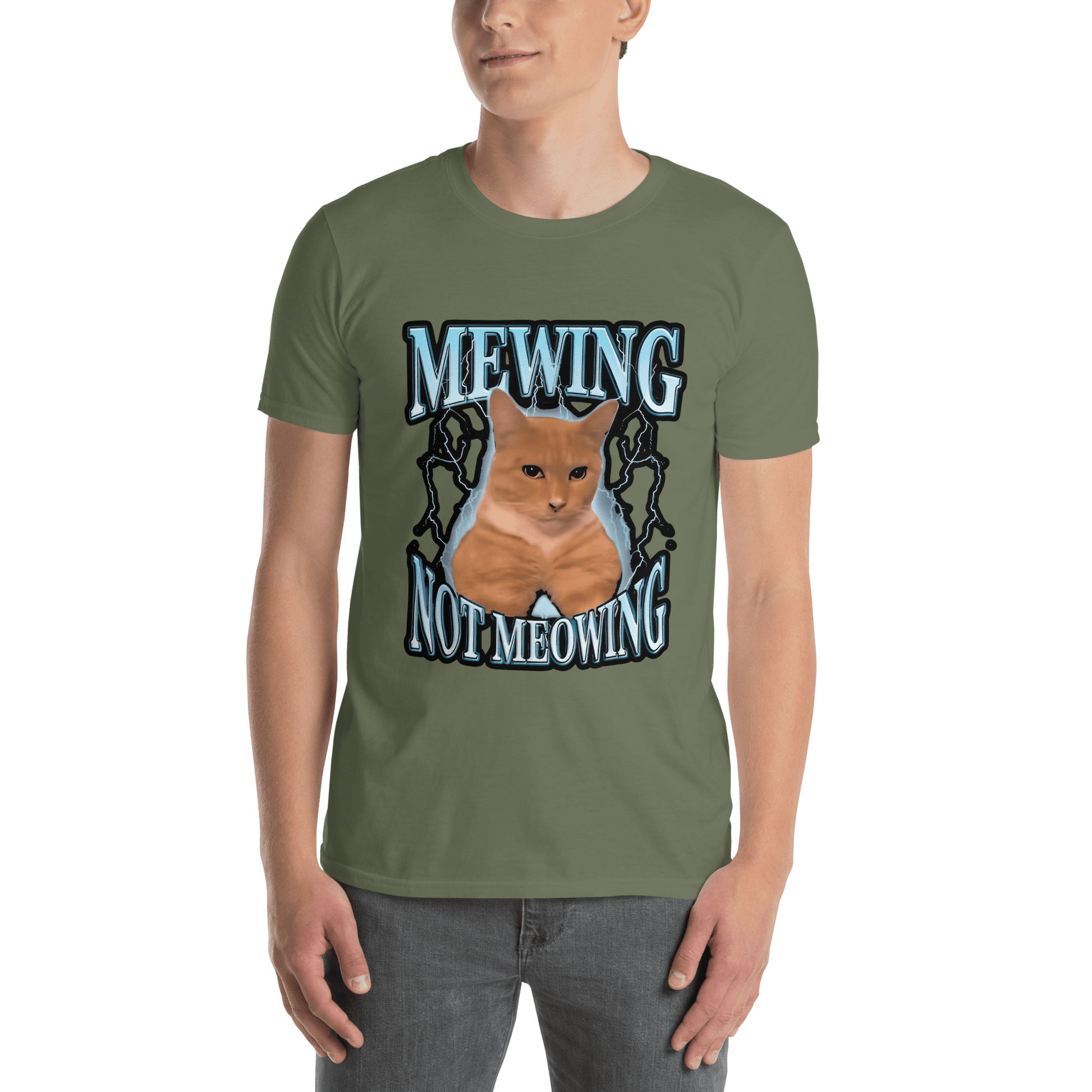 Mewing Classic T-Shirt Meme - Sport Grey | Shirtposting