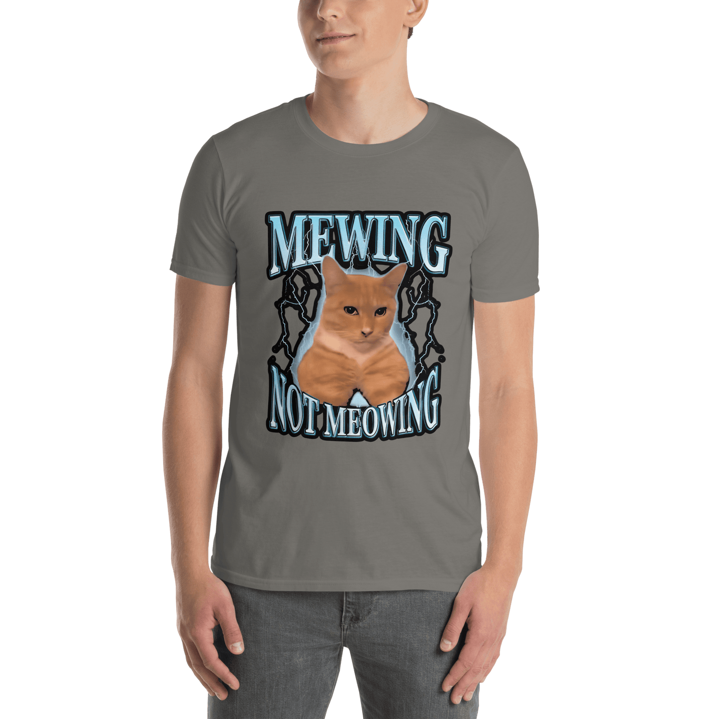 Mewing Classic T-Shirt Meme - Sport Grey | Shirtposting