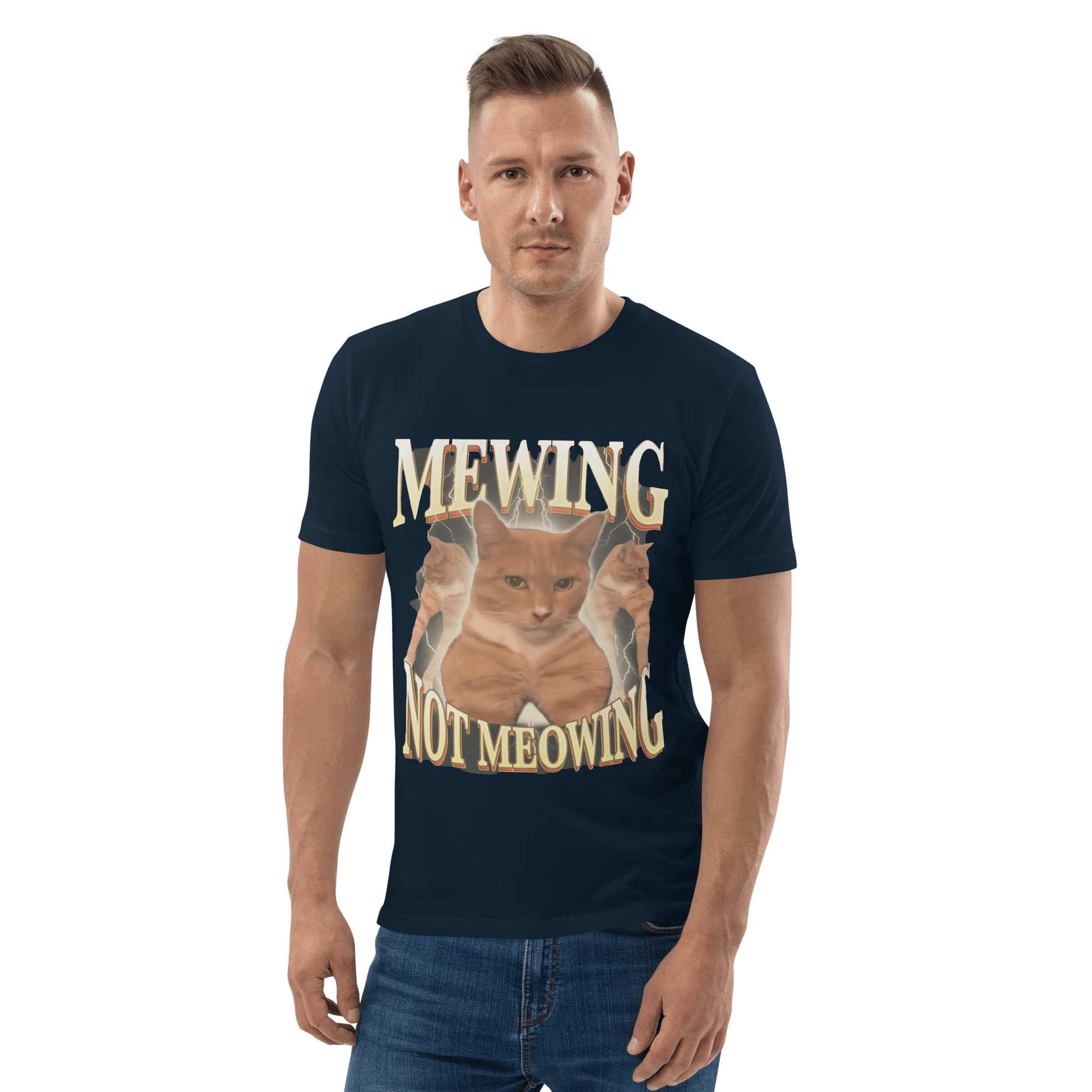 Mewing Premium Organic T-Shirt Meme - Dark Heather Grey | Shirtposting