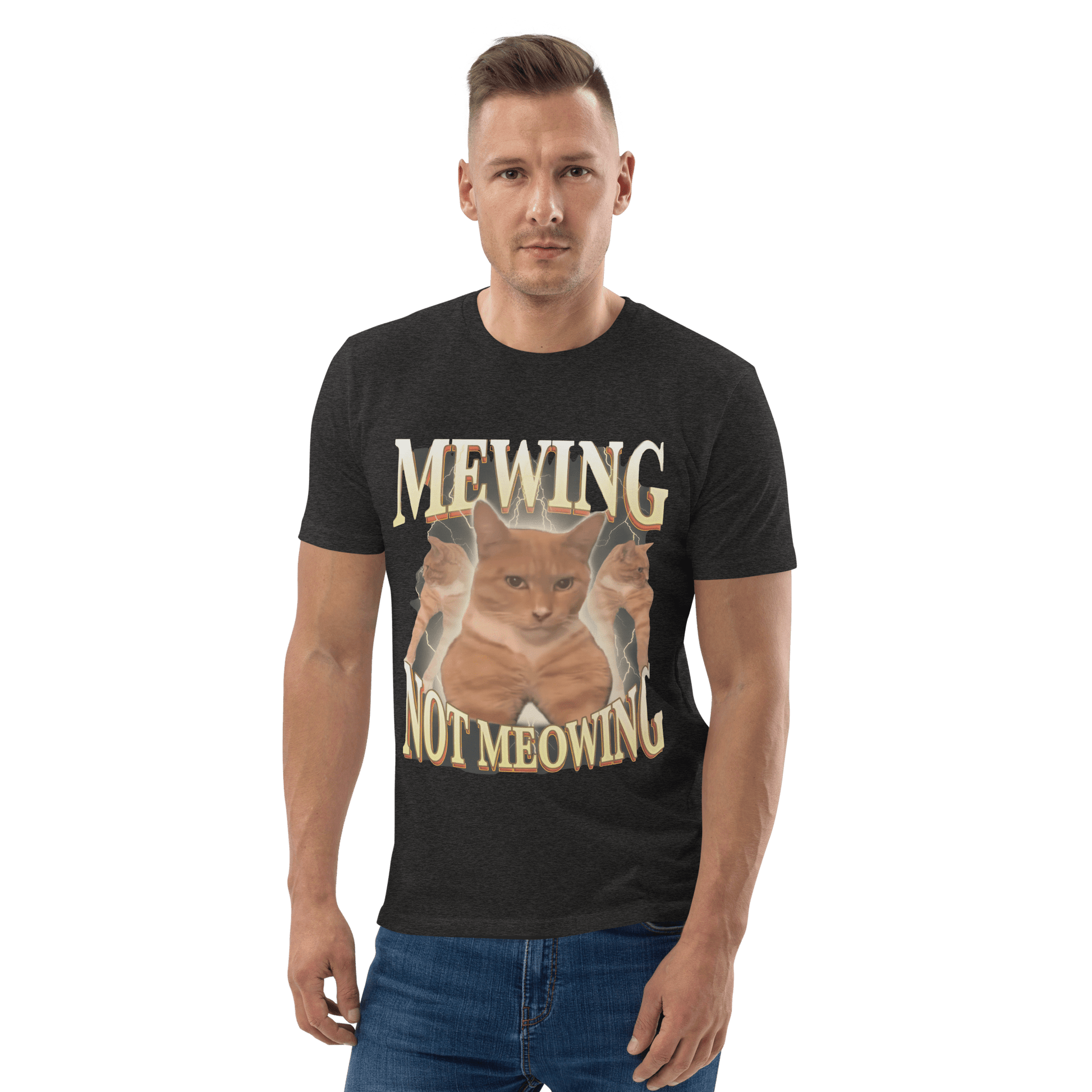 Mewing Premium Organic T-Shirt Meme - Dark Heather Grey | Shirtposting