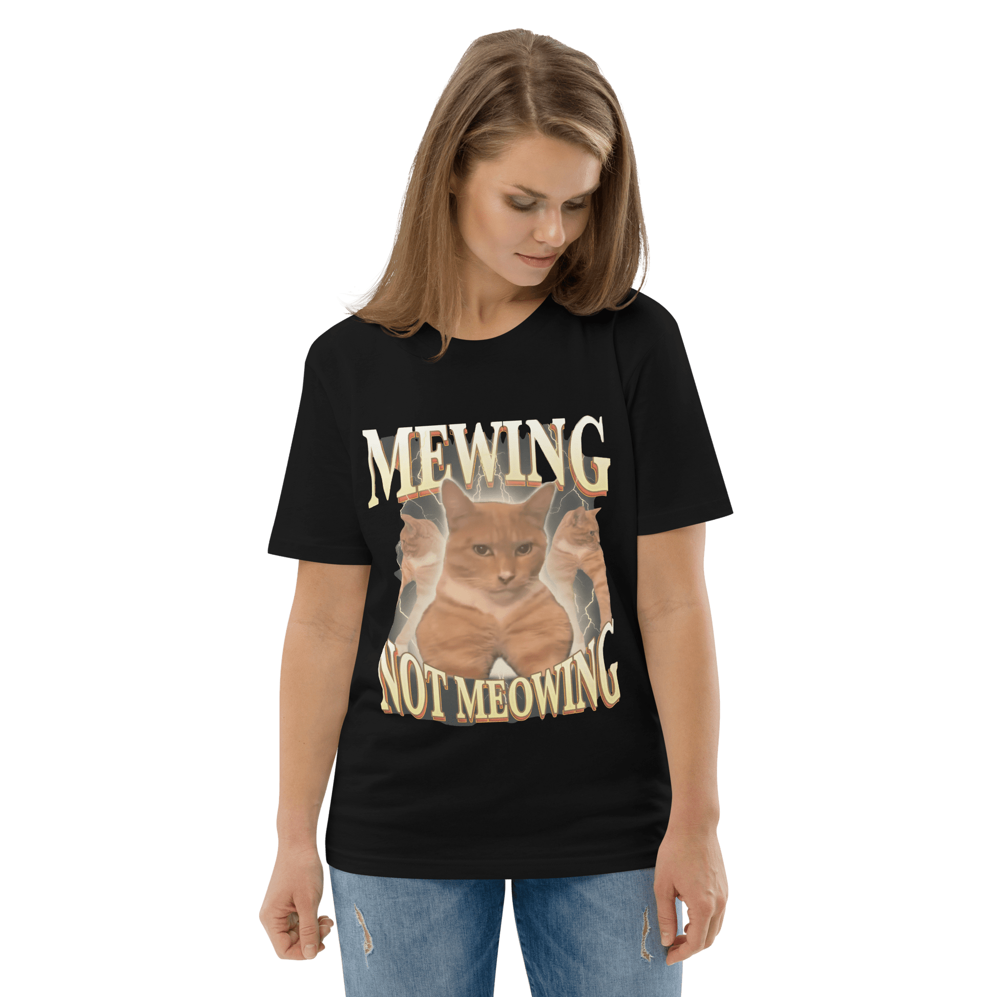 Mewing Premium Organic T-Shirt Meme - Dark Heather Grey | Shirtposting