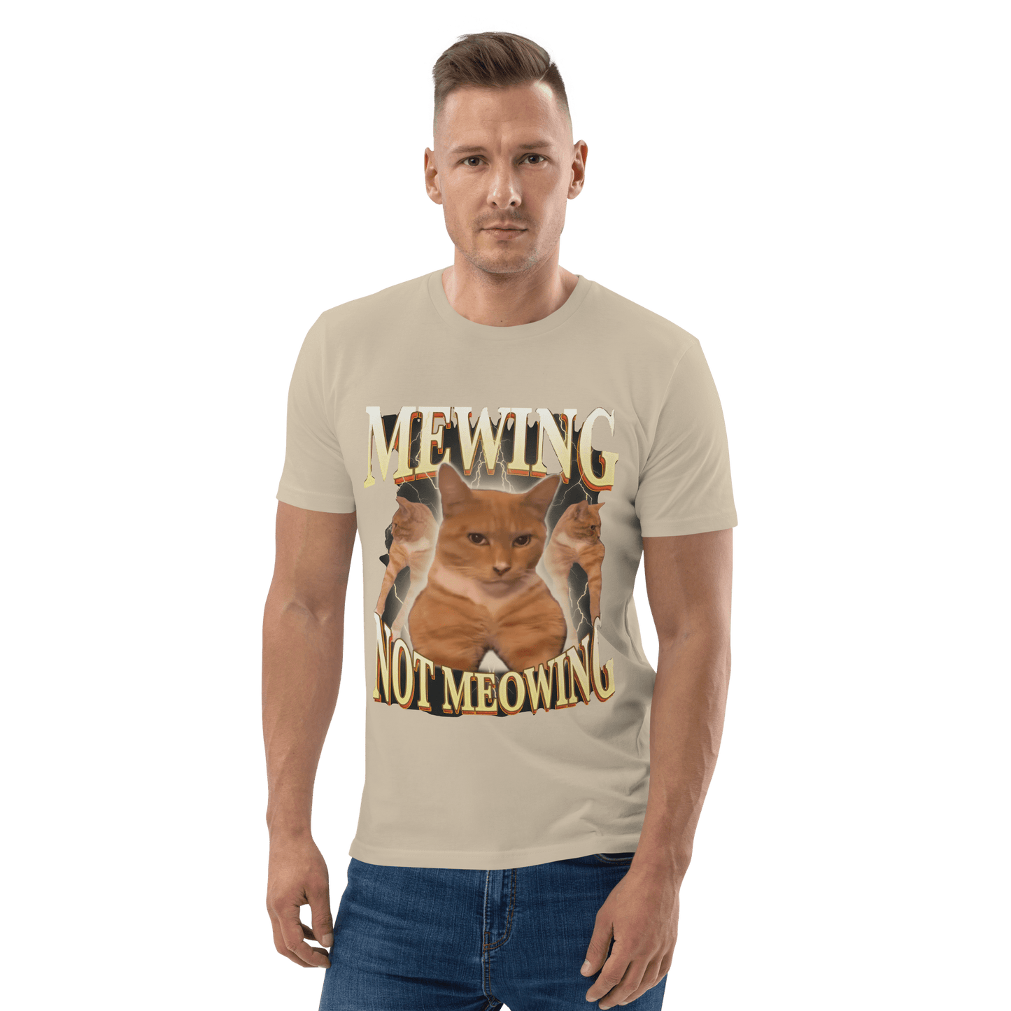 Mewing Premium Organic T-Shirt Meme - Dark Heather Grey | Shirtposting