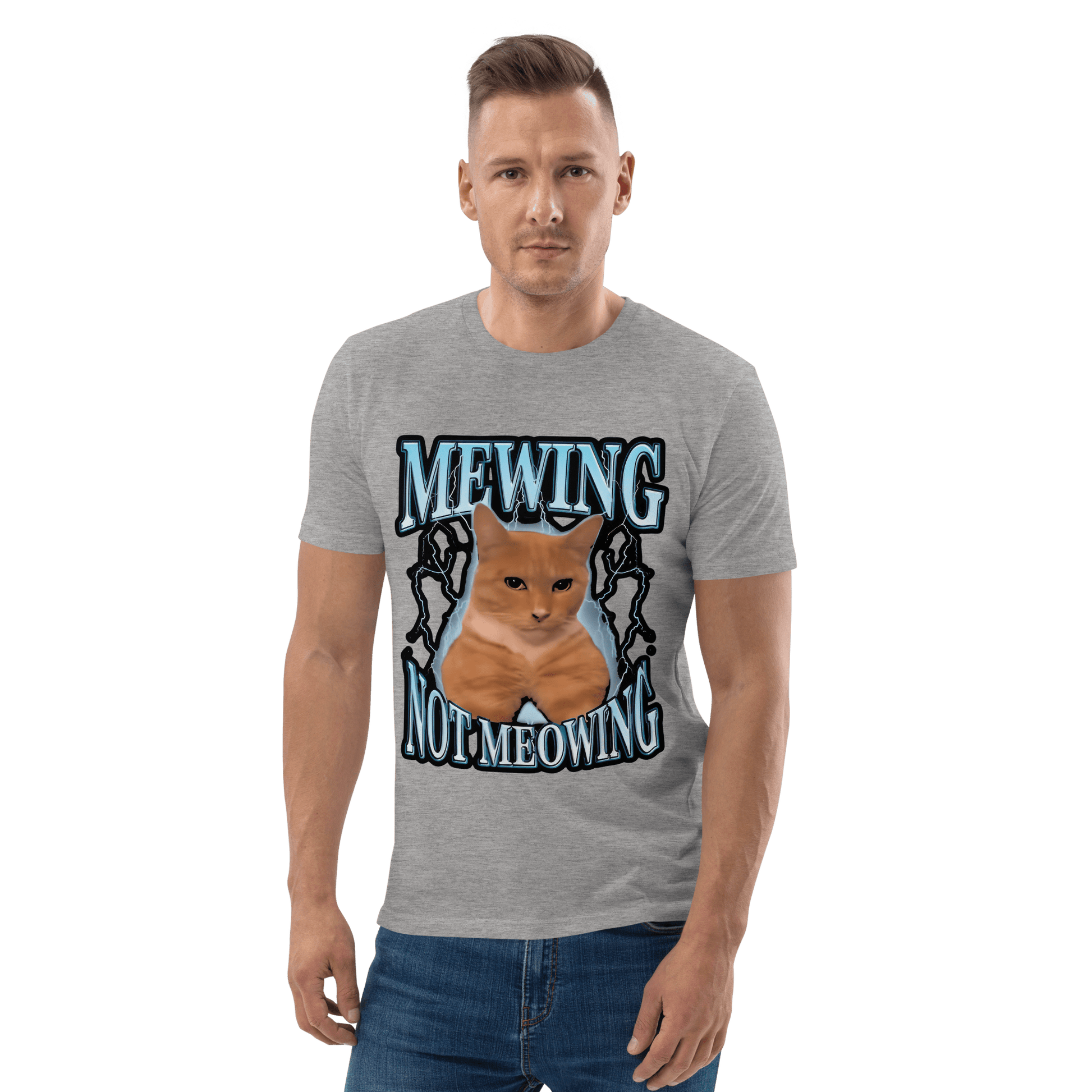 Mewing Premium Organic T-Shirt Meme - Dark Heather Grey | Shirtposting