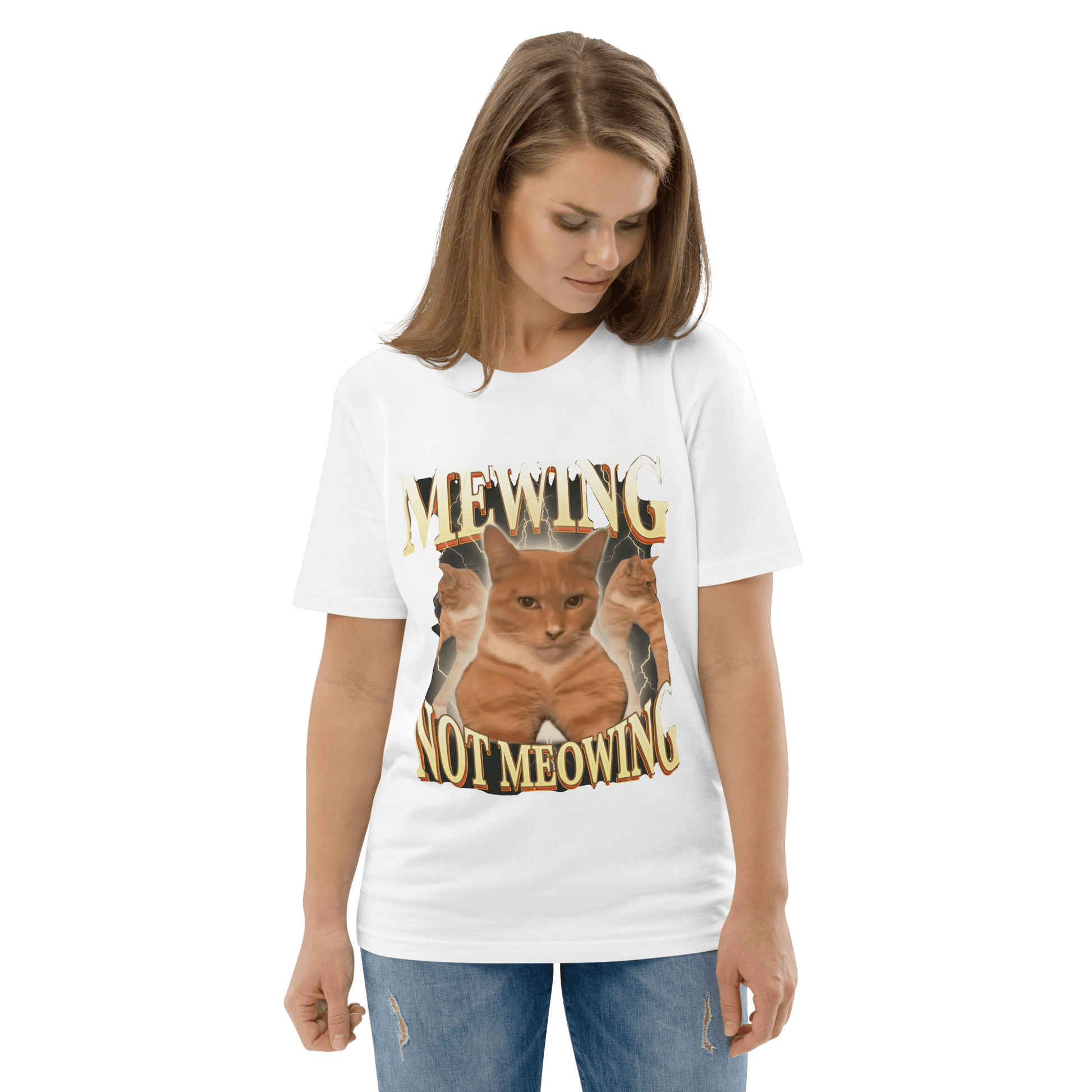 Mewing Premium Organic T-Shirt Meme - Dark Heather Grey | Shirtposting