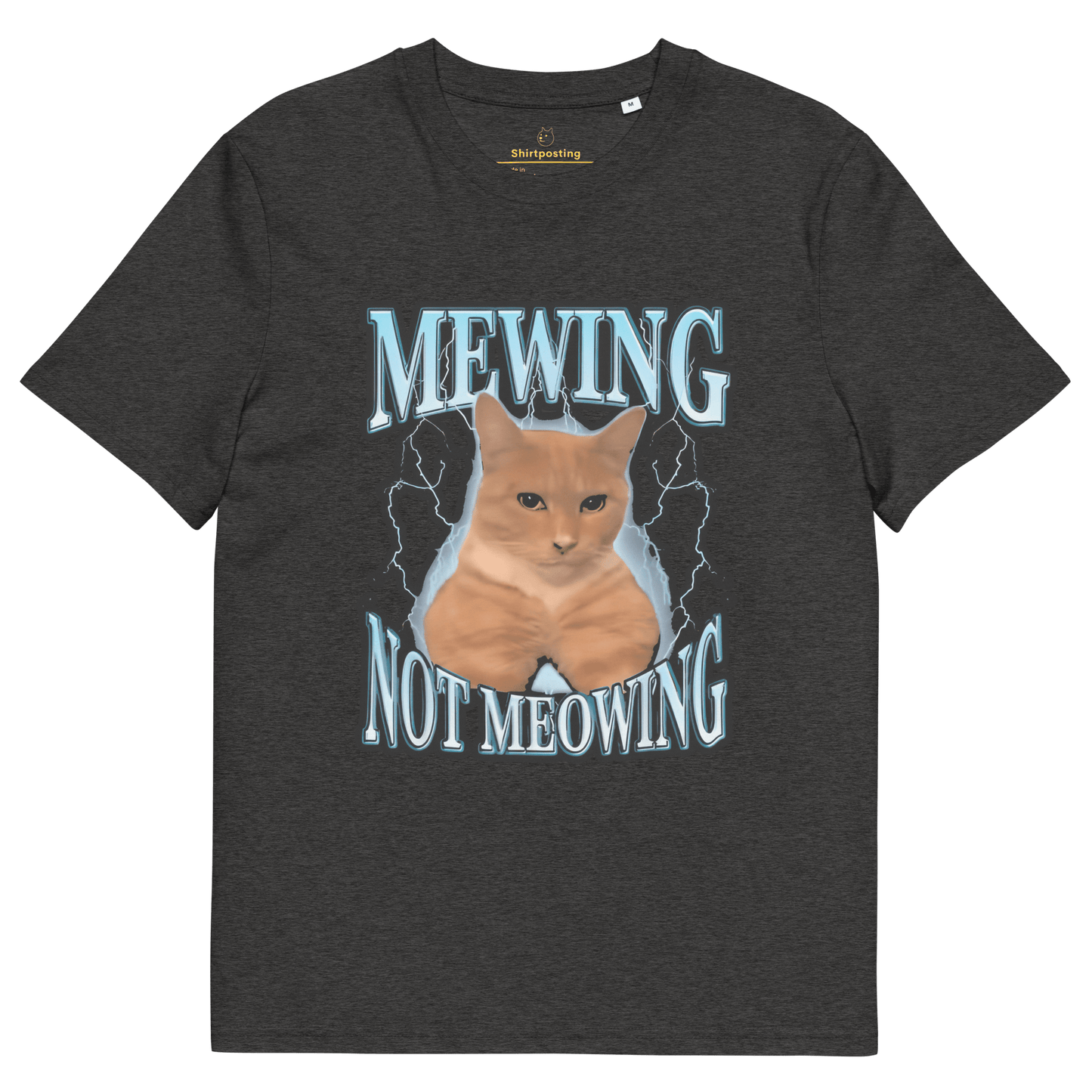 Mewing Premium Organic T-Shirt Meme - Dark Heather Grey | Shirtposting