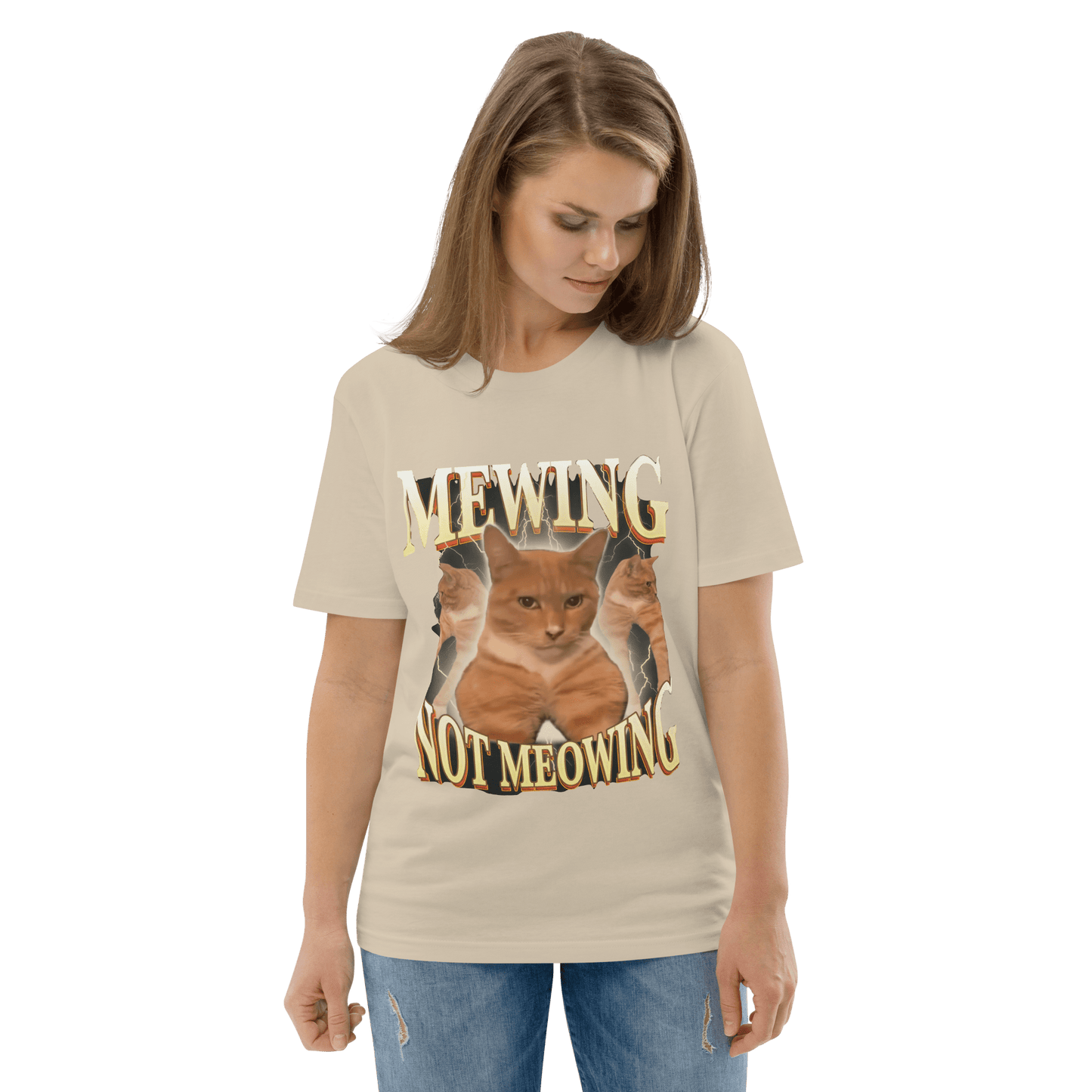 Mewing Premium Organic T-Shirt Meme - Dark Heather Grey | Shirtposting