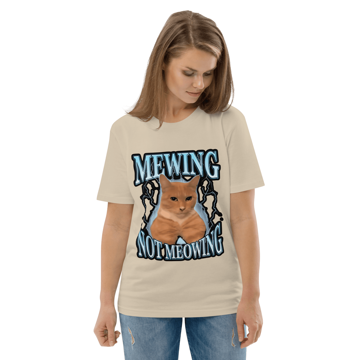 Mewing Premium Organic T-Shirt Meme - Dark Heather Grey | Shirtposting
