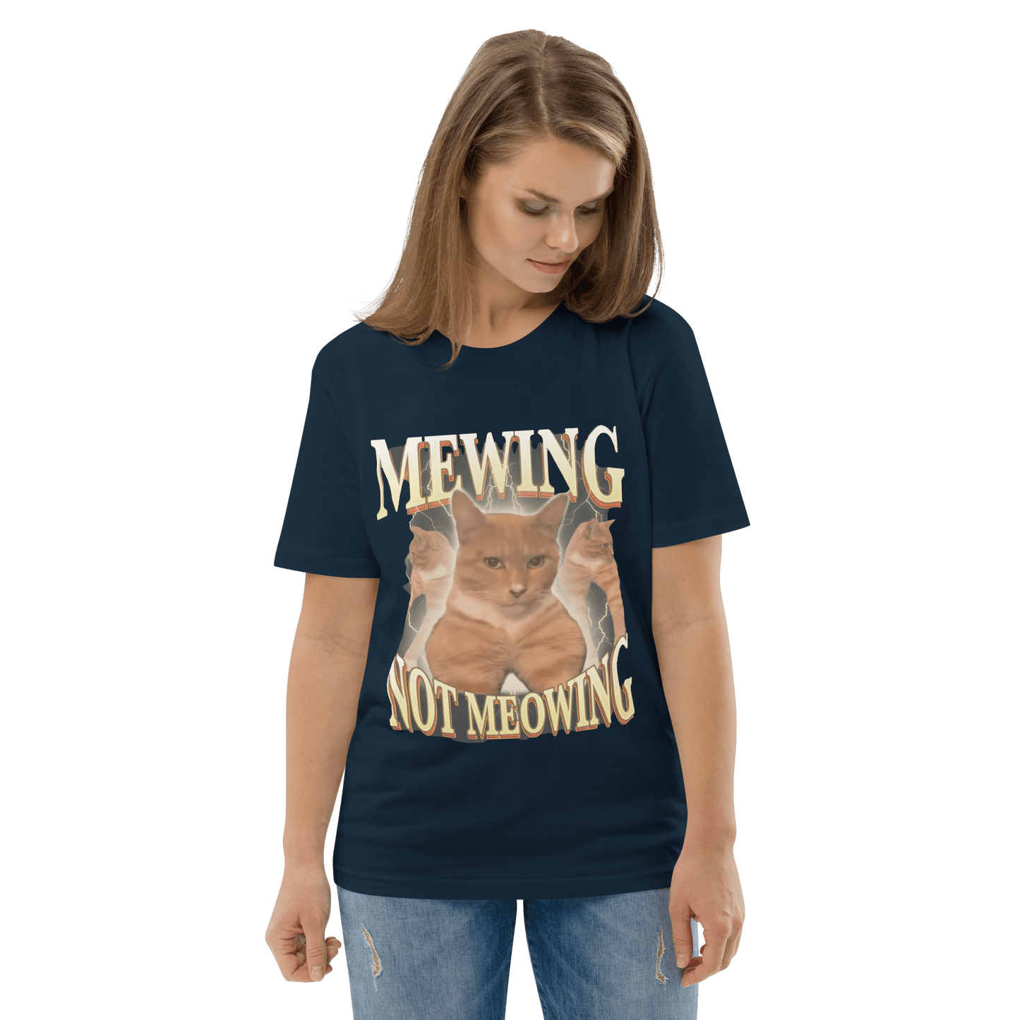 Mewing Premium Organic T-Shirt Meme - Dark Heather Grey | Shirtposting