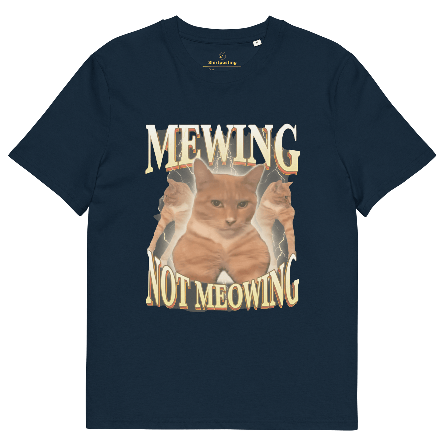 Mewing Premium Organic T-Shirt Meme - French Navy | Shirtposting