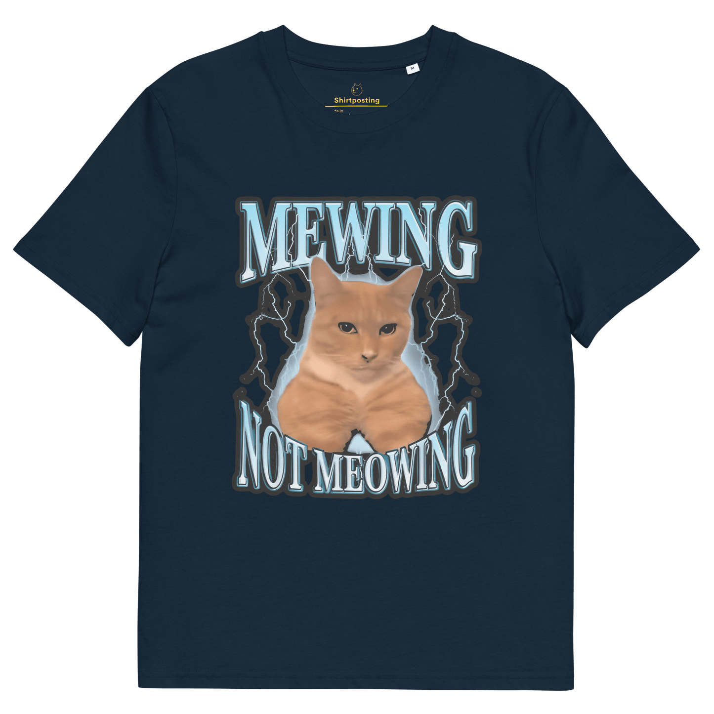Mewing Premium Organic T-Shirt Meme - French Navy | Shirtposting
