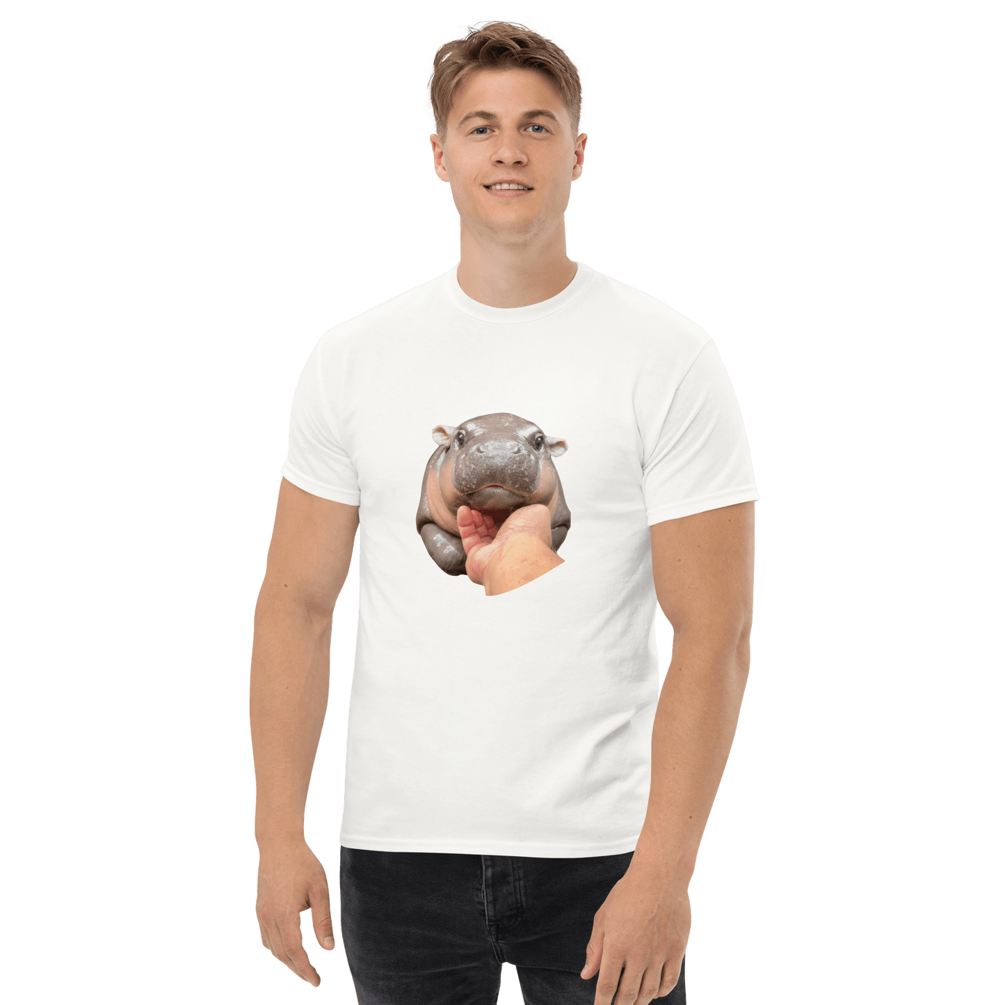 Moo Deng Classic T-Shirt Meme - Ash | Shirtposting