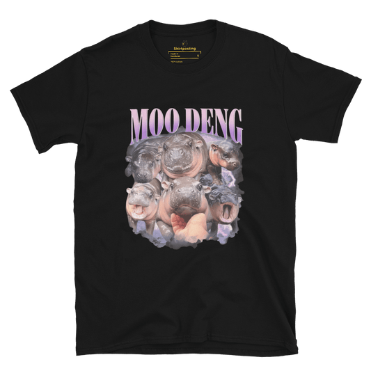 Moo Deng Classic T-Shirt Meme - Black | Shirtposting