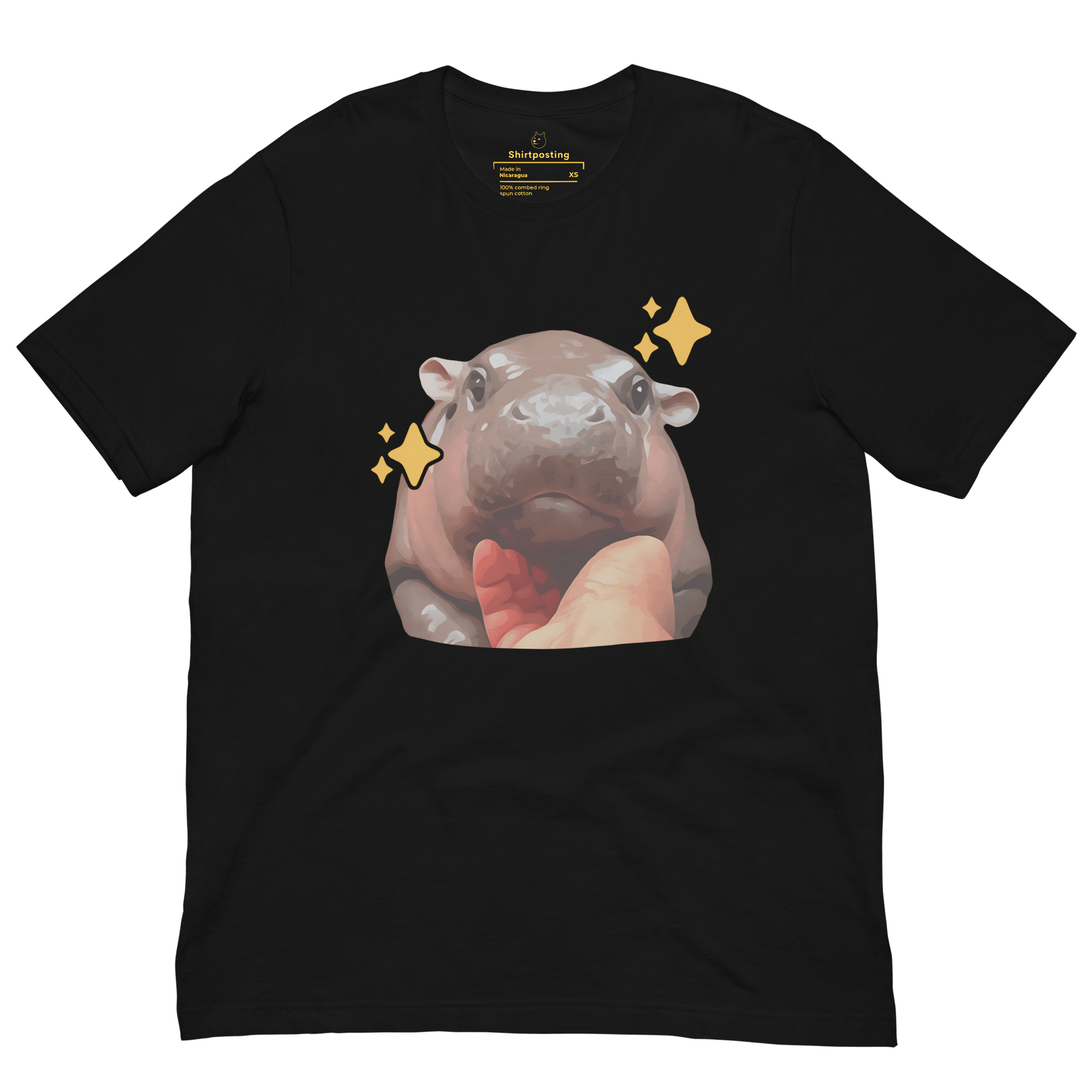 Moo Deng Classic T-Shirt Meme - Black | Shirtposting