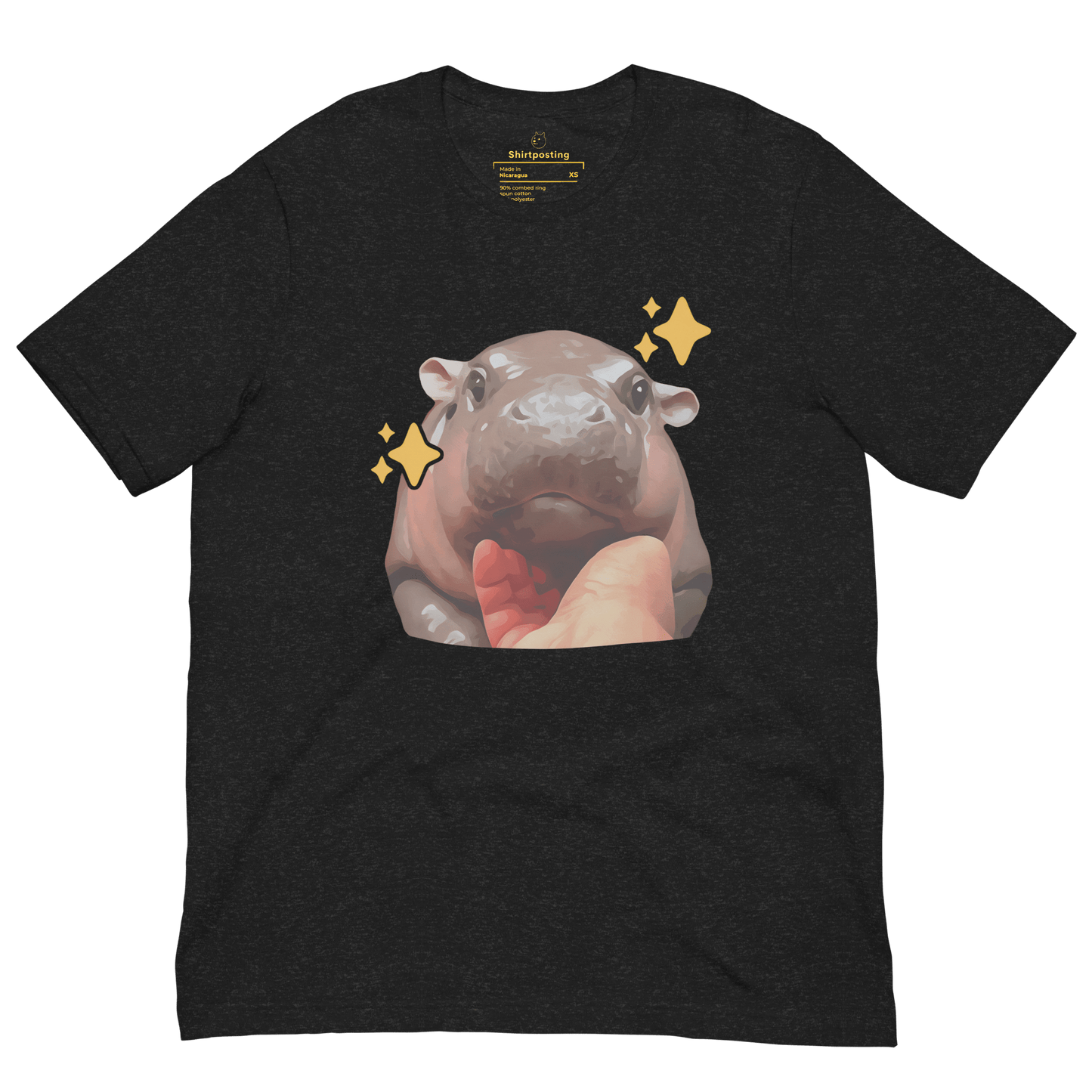 Moo Deng Classic T-Shirt Meme - Dark Grey Heather | Shirtposting