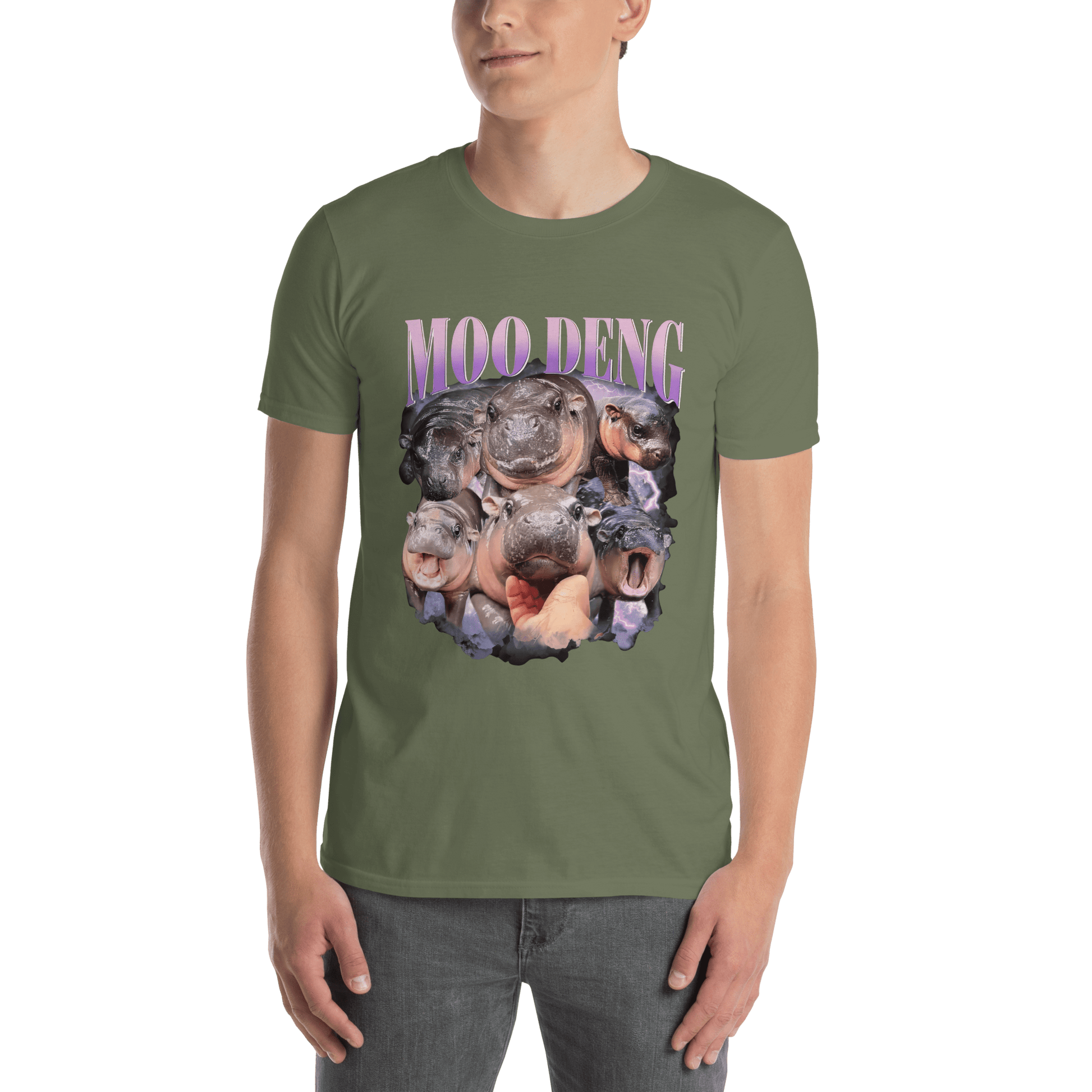 Moo Deng Classic T-Shirt Meme - Dark Heather Grey | Shirtposting