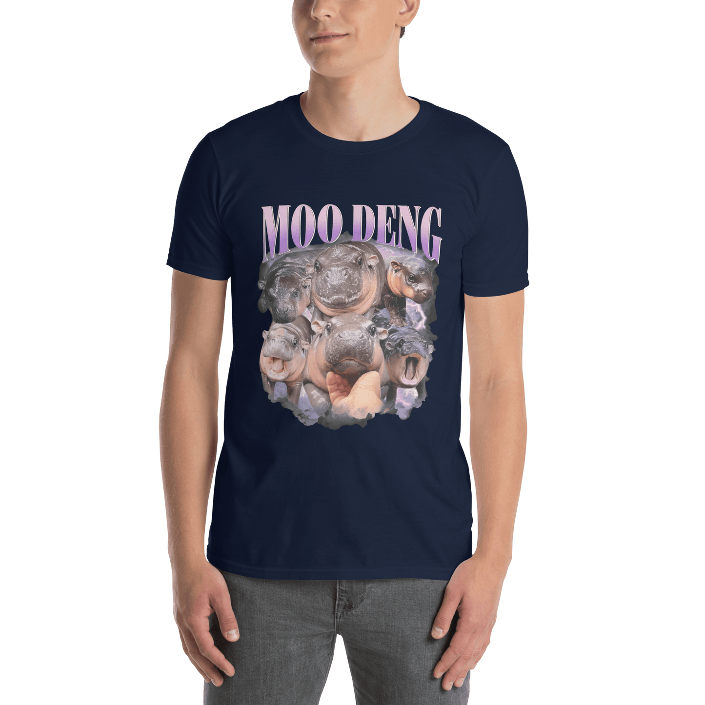 Moo Deng Classic T-Shirt Meme - Dark Heather Grey | Shirtposting