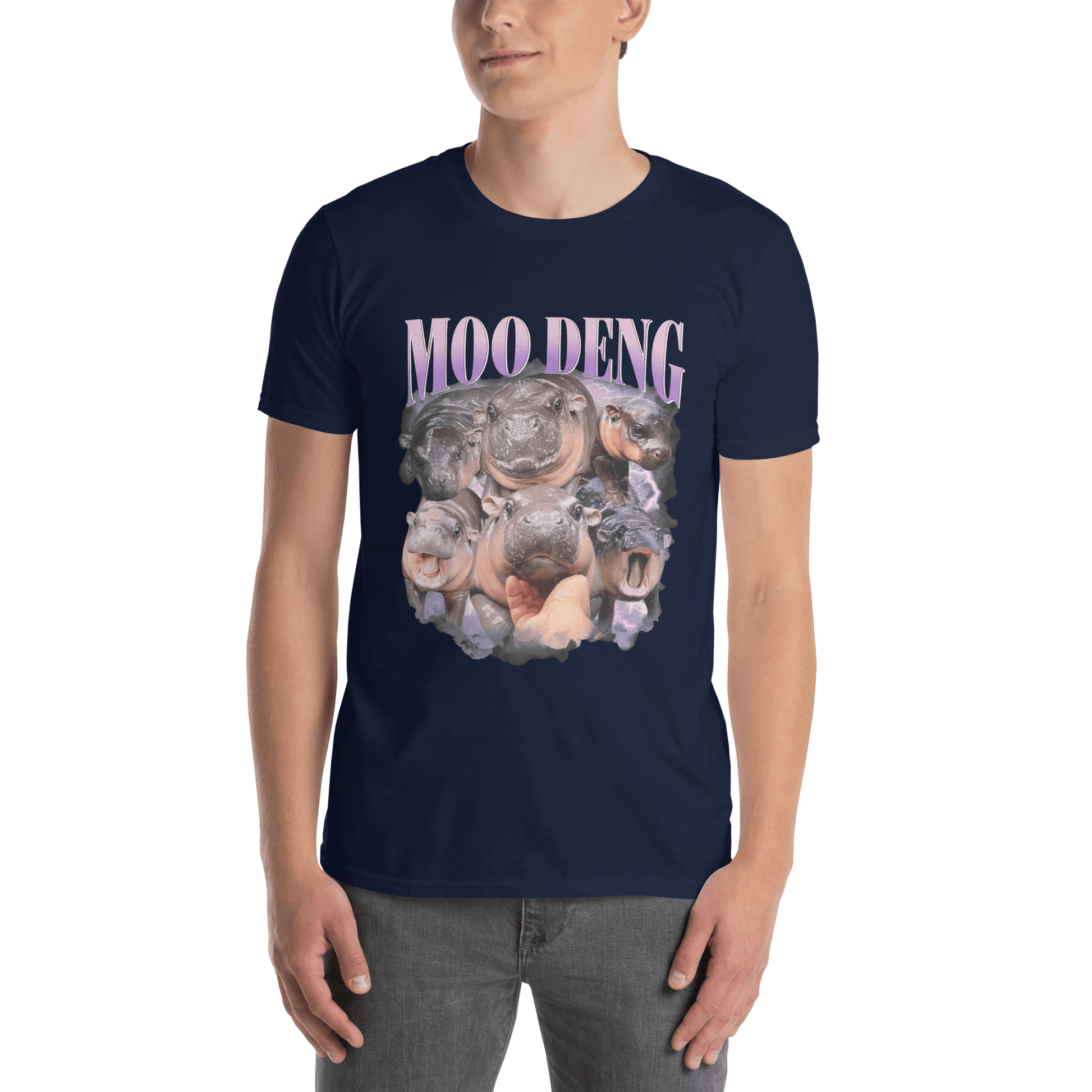 Moo Deng Classic T-Shirt Meme - Dark Heather Grey | Shirtposting