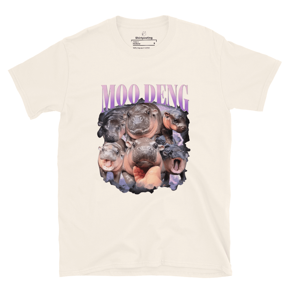 Moo Deng Classic T-Shirt Meme - Natural | Shirtposting