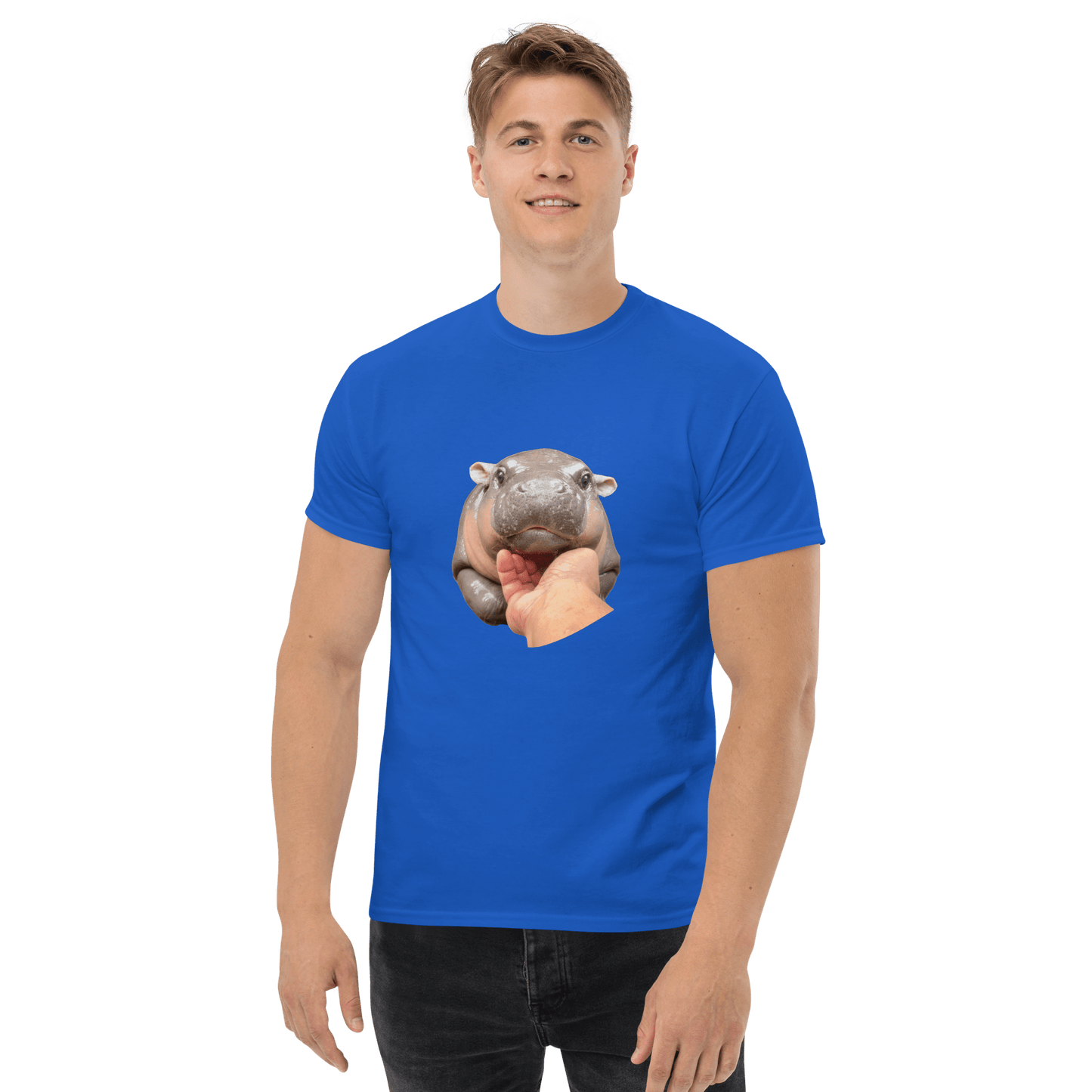 Moo Deng Classic T-Shirt Meme - Royal | Shirtposting