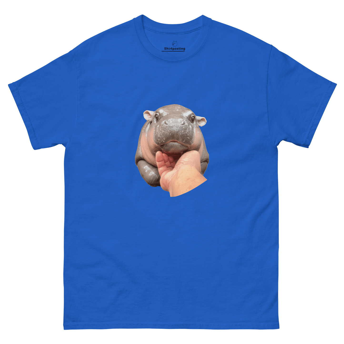 Moo Deng Classic T-Shirt Meme - Royal | Shirtposting