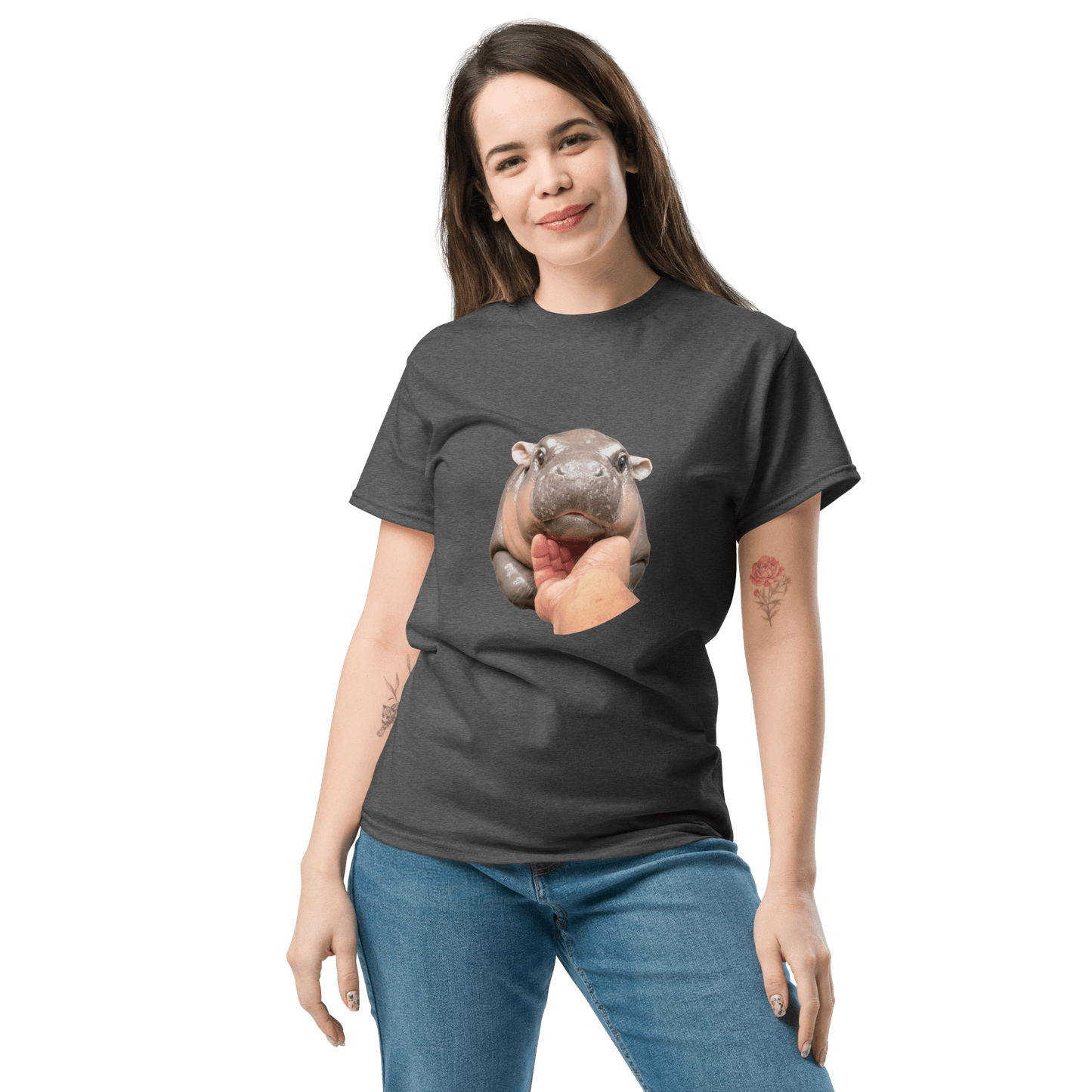 Moo Deng Classic T-Shirt Meme - Royal | Shirtposting