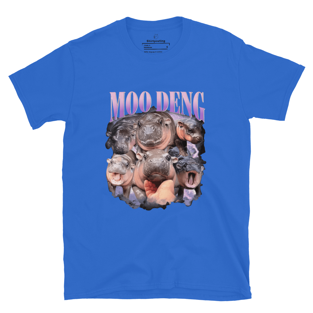 Moo Deng Classic T-Shirt Meme - Royal | Shirtposting