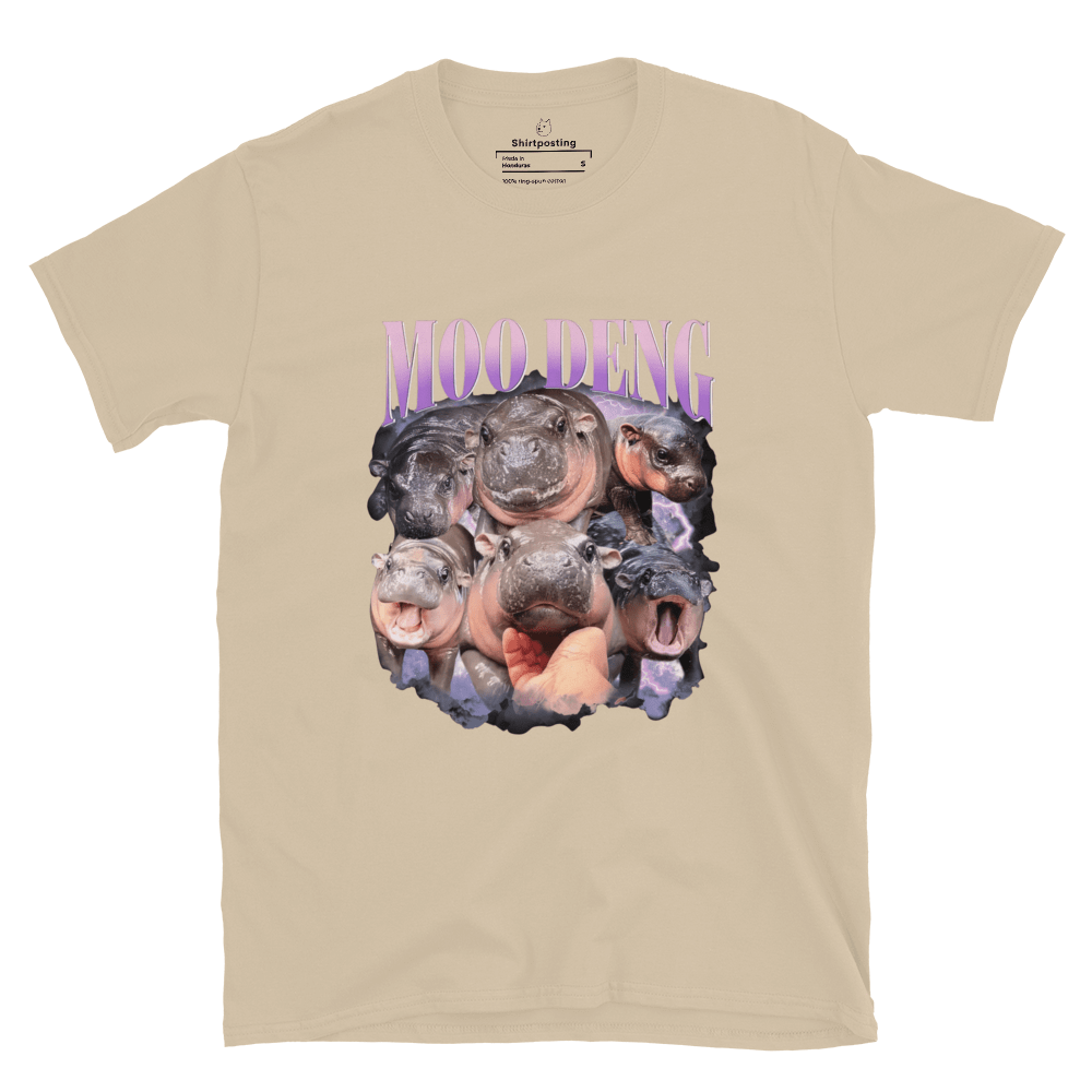 Moo Deng Classic T-Shirt Meme - Sand | Shirtposting