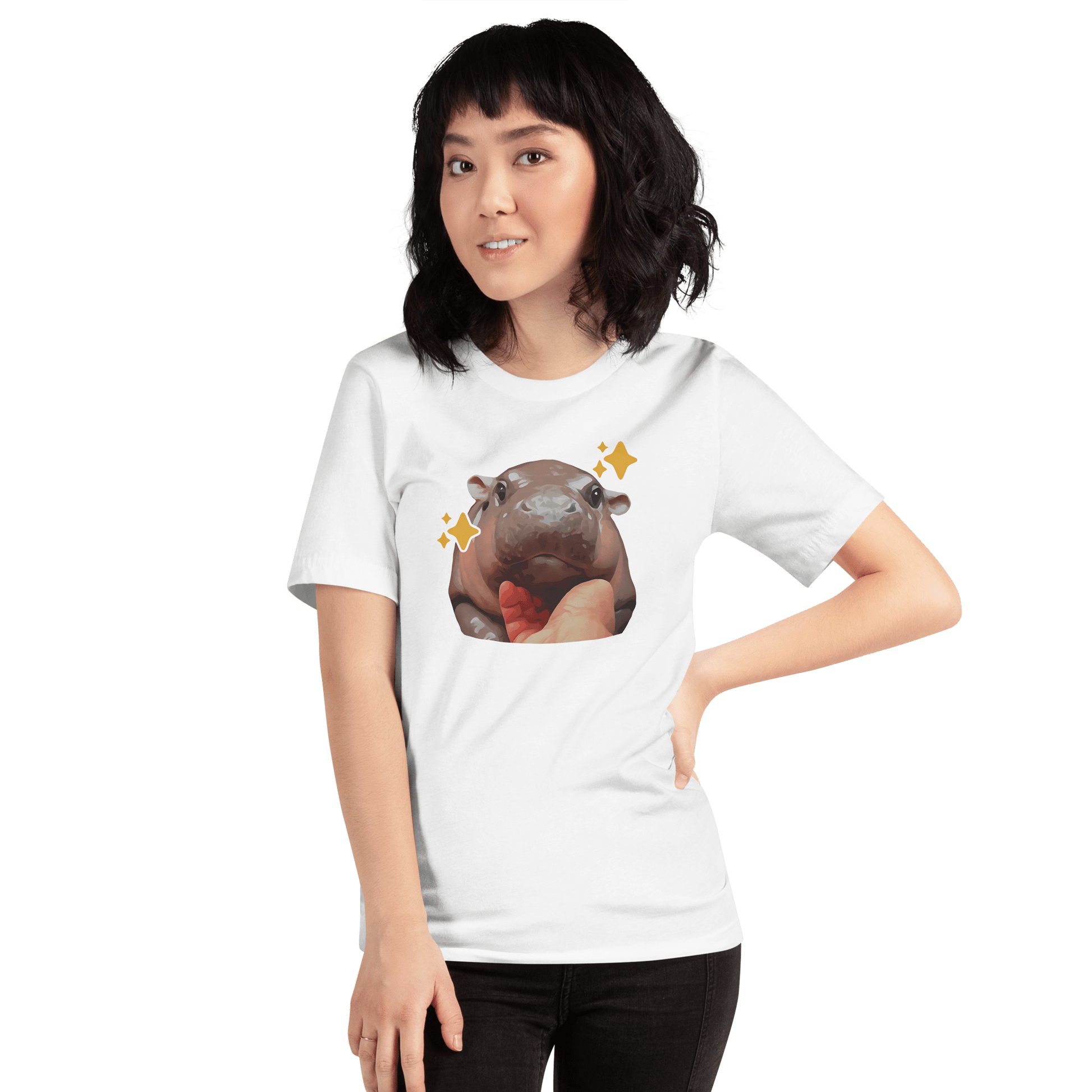 Moo Deng Classic T-Shirt Meme - Soft Pink | Shirtposting