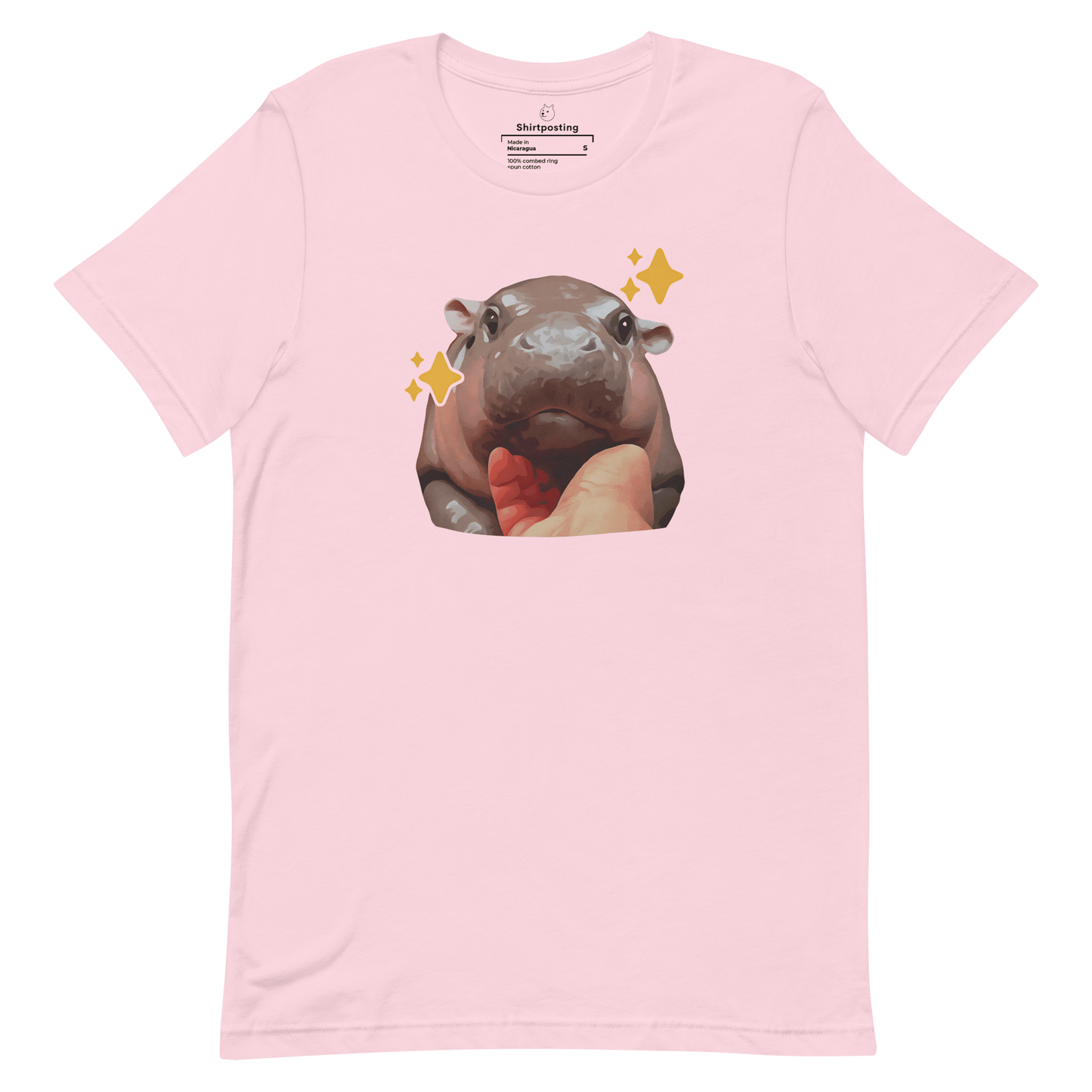 Moo Deng Classic T-Shirt Meme - Soft Pink | Shirtposting