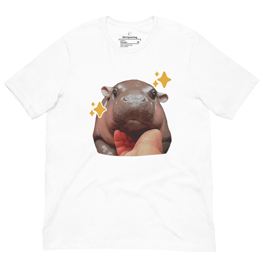 Moo Deng Classic T-Shirt Meme - White | Shirtposting