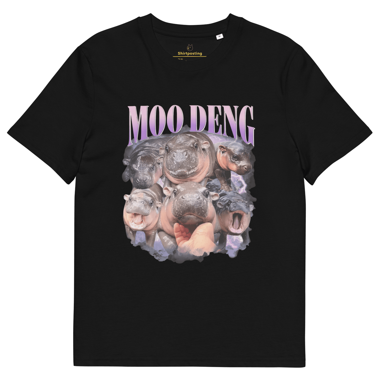 Moo Deng Premium Organic T-Shirt Meme - Black | Shirtposting