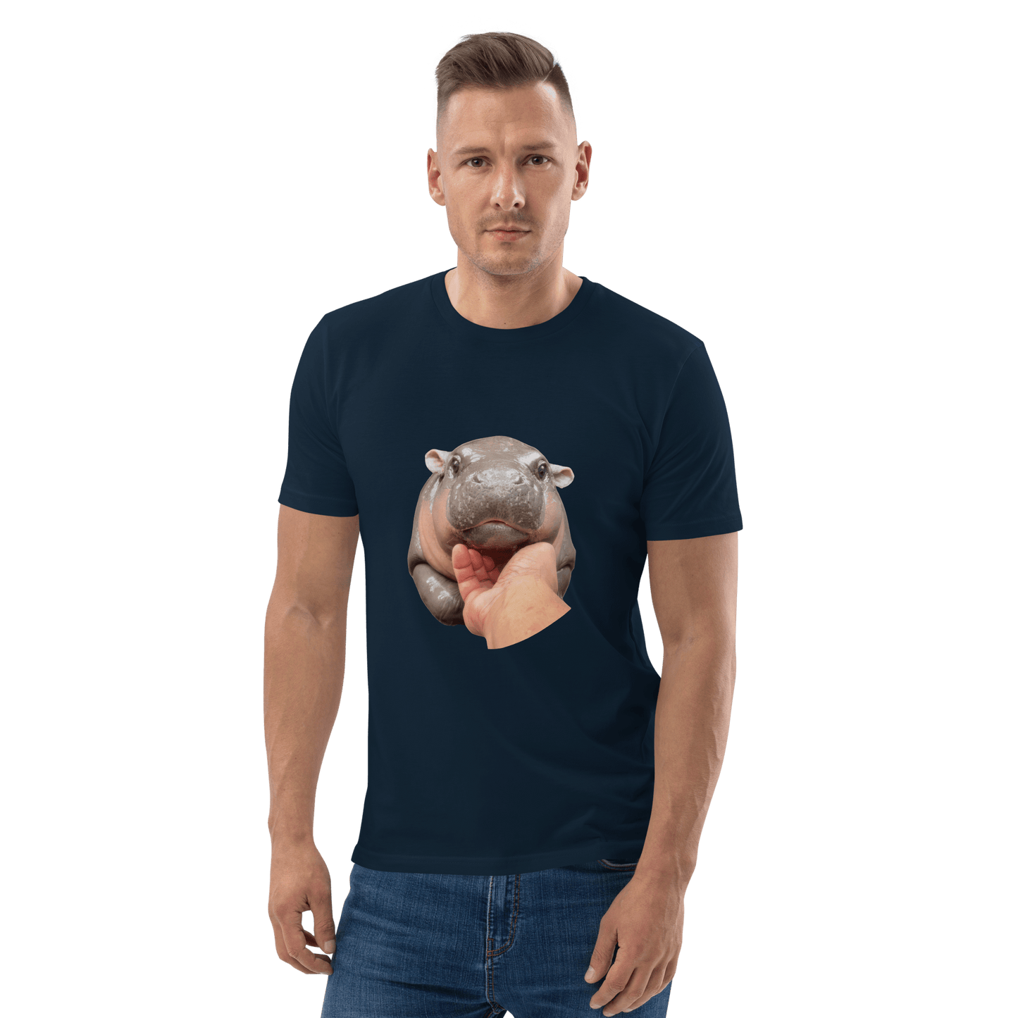 Moo Deng Premium Organic T-Shirt Meme - Dark Heather Grey | Shirtposting