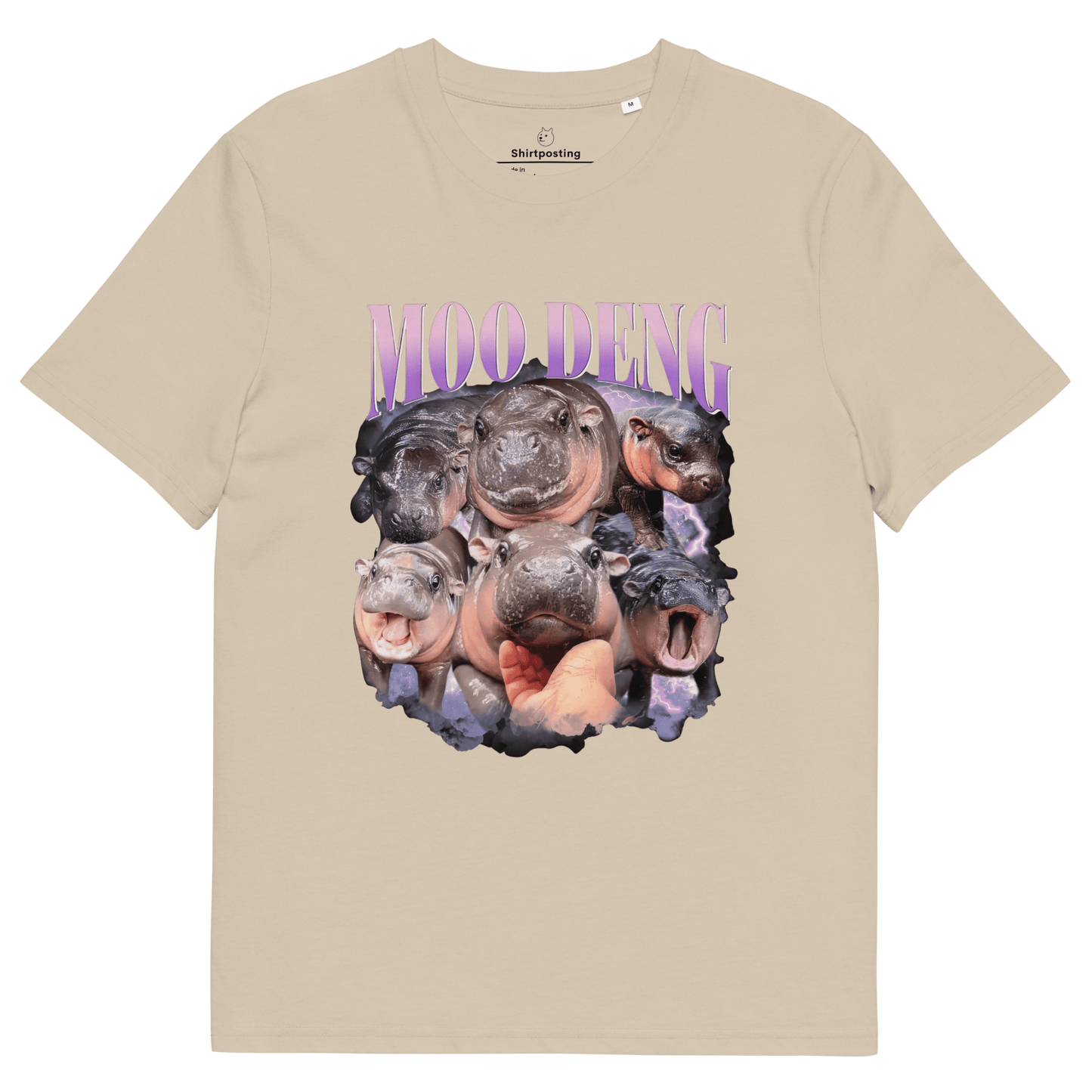 Moo Deng Premium Organic T-Shirt Meme - Desert Dust | Shirtposting