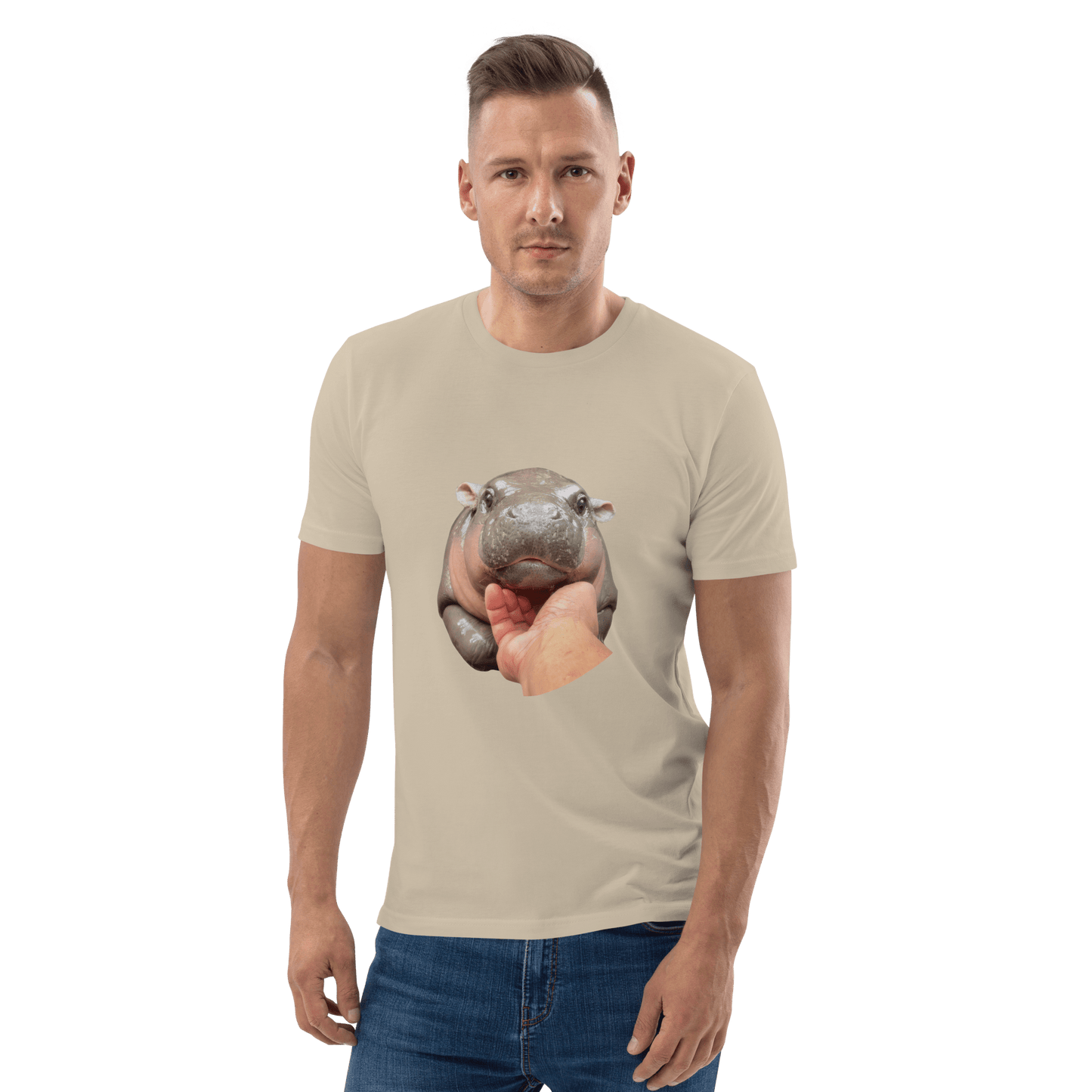 Moo Deng Premium Organic T-Shirt Meme - Desert Dust | Shirtposting