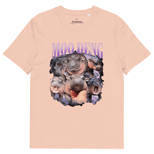 Moo Deng Premium Organic T-Shirt Meme - Fraiche Peche | Shirtposting