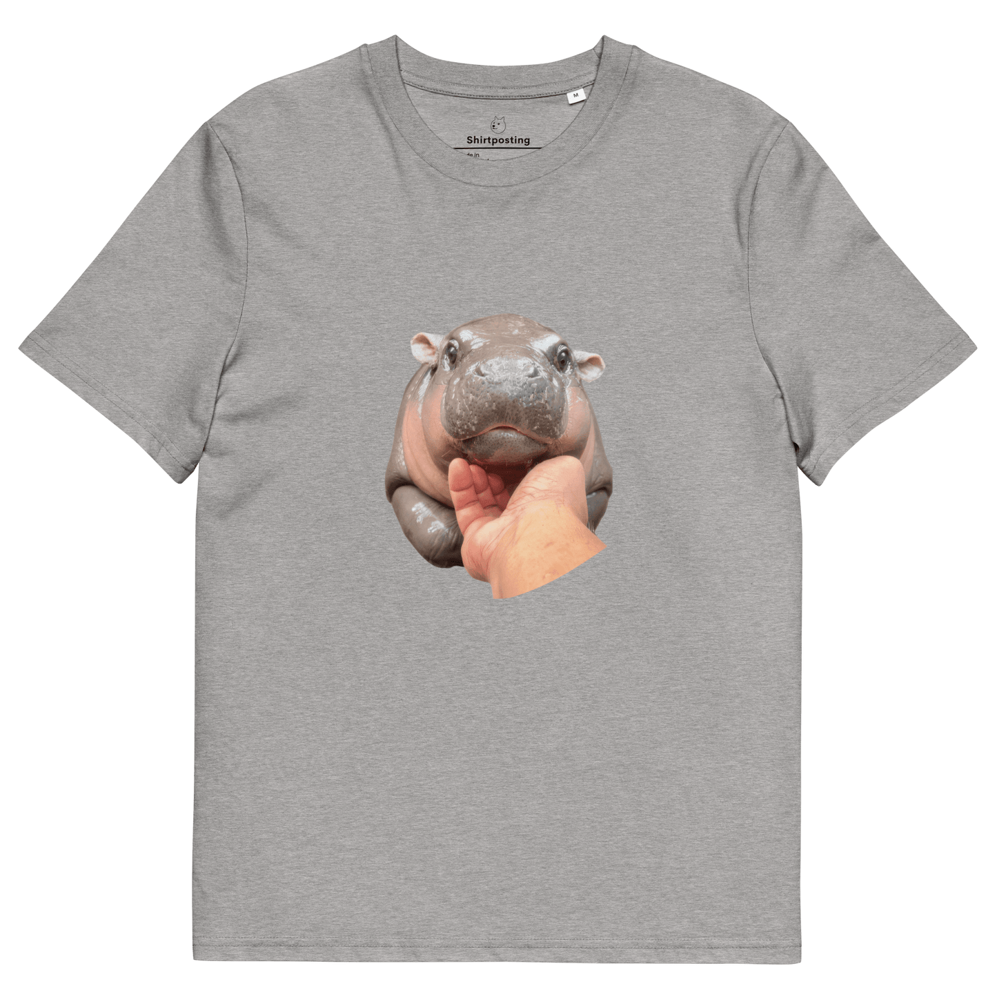 Moo Deng Premium Organic T-Shirt Meme - Heather Grey | Shirtposting